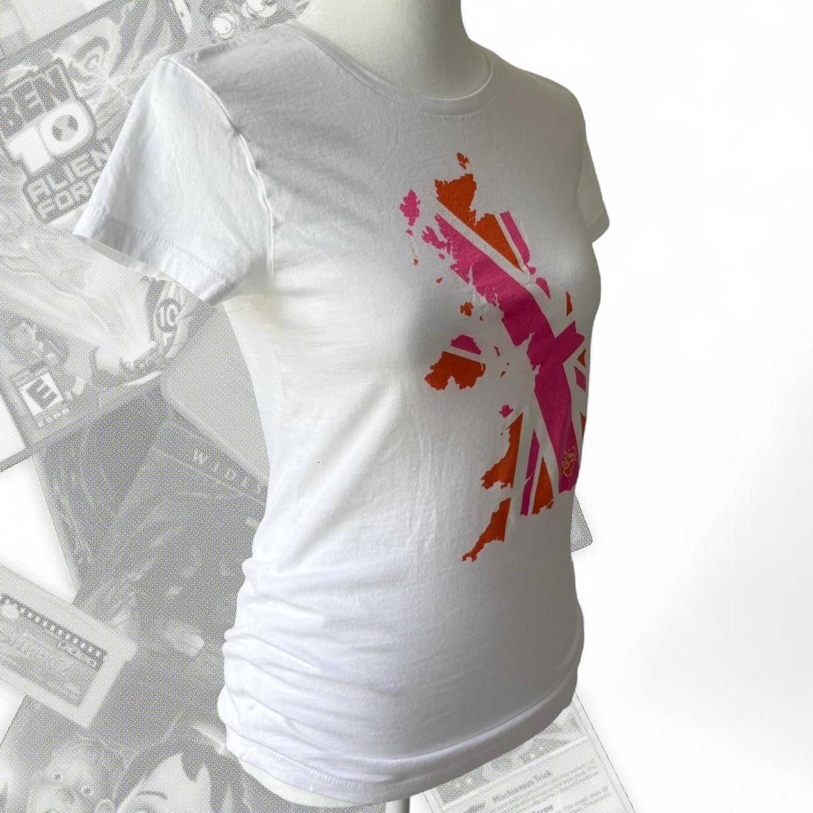 USA Olympics White Y2K 2012 London Britain Olympics Graphic Tee / Top Size XS / US 0-2 / IT 36-38 - 3 Thumbnail