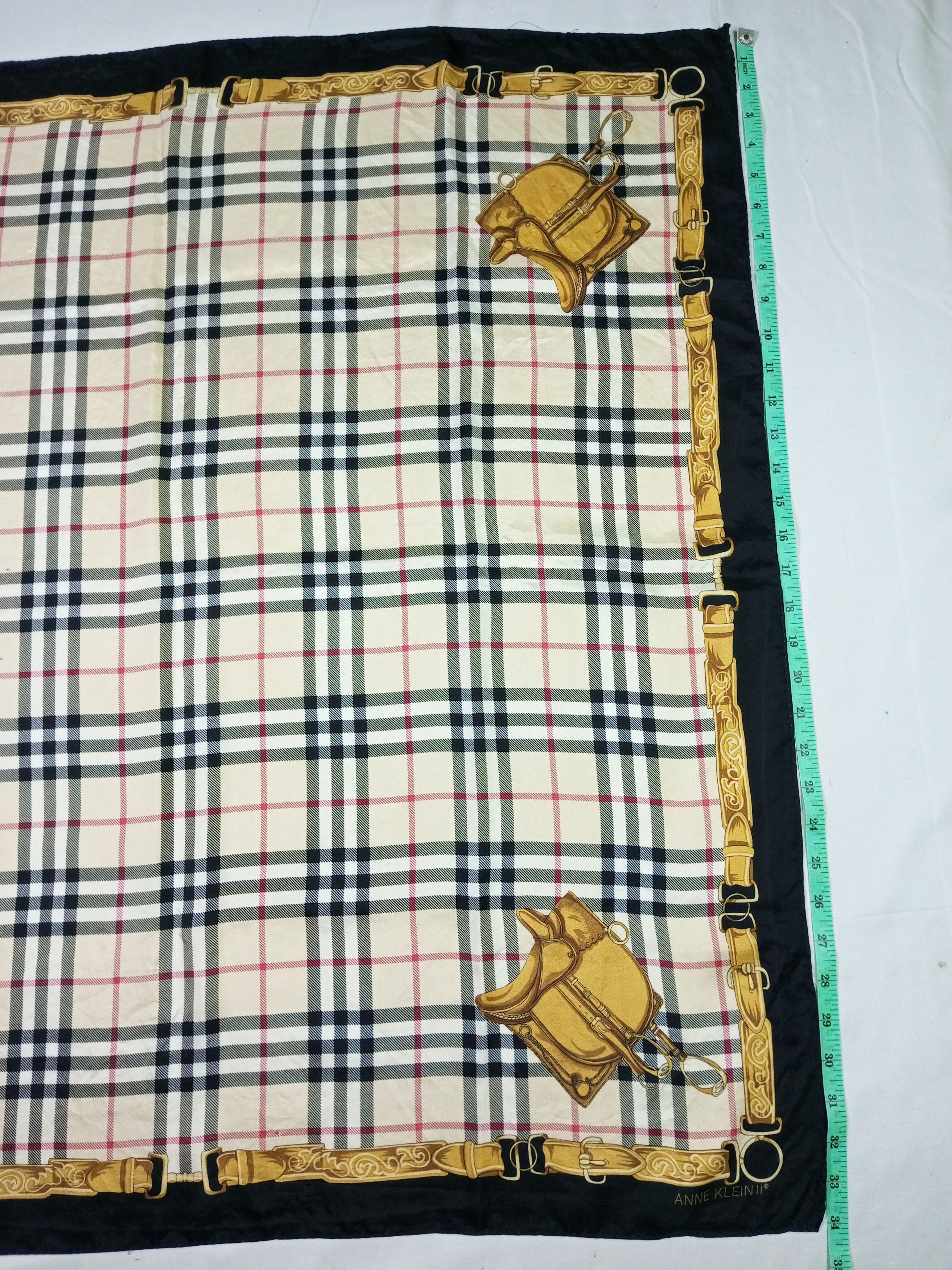 Vintage Anne Klein Floral Silk Scarf Size ONE SIZE - 8 Thumbnail
