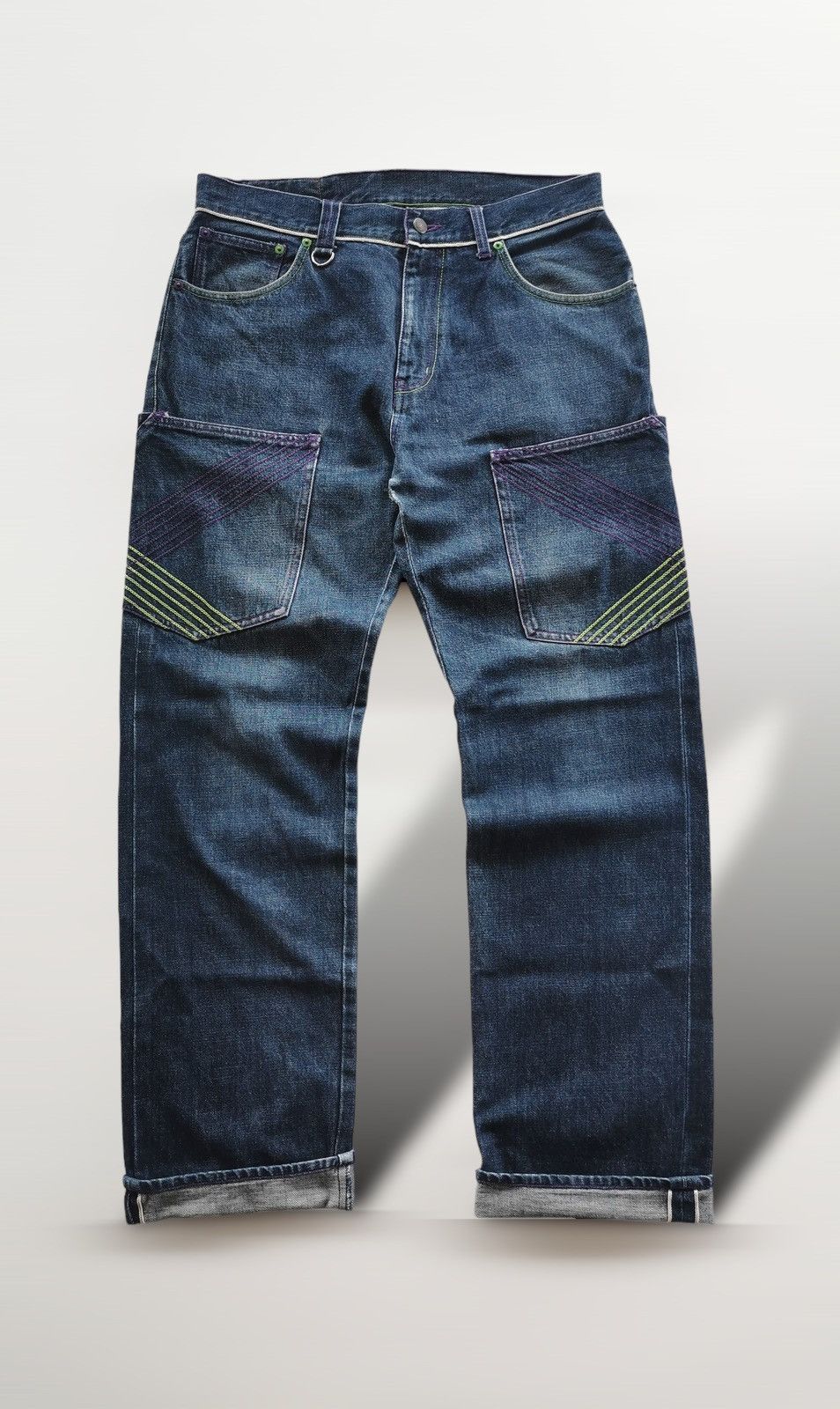 If Six Was Nine × Japanese Brand × Jean Xanthous Selvedge Jeans Size US 33 - 2 Thumbnail