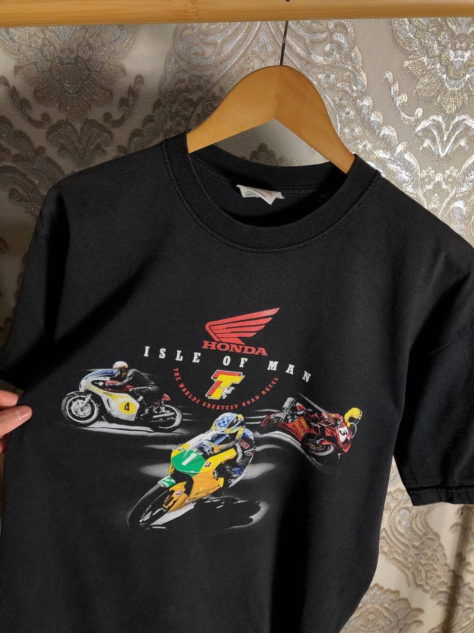 NASCAR VINTAGE HONDA MOTORCYCLE RACING BIKE RETRO T-SHIRT Y2K 90s Size US L / EU 52-54 / 3 - 2 Thumbnail
