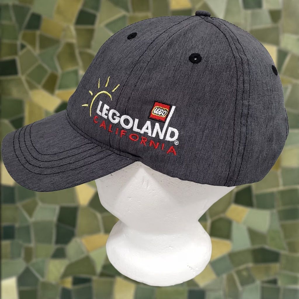 Legoland California Baseball Cap Men One Size Gray Polyester Adjustable Back Hat, Men's
