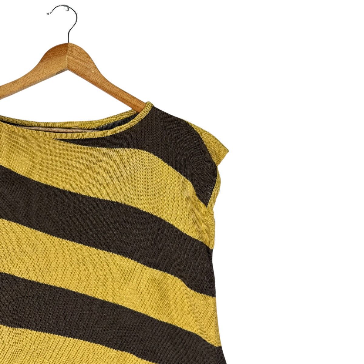 Issey Miyake 🔥70s ISSEY MIYAKE KNITWEAR STRIPED SLEEVELESS Size M / US 6-8 / IT 42-44 - 7 Thumbnail