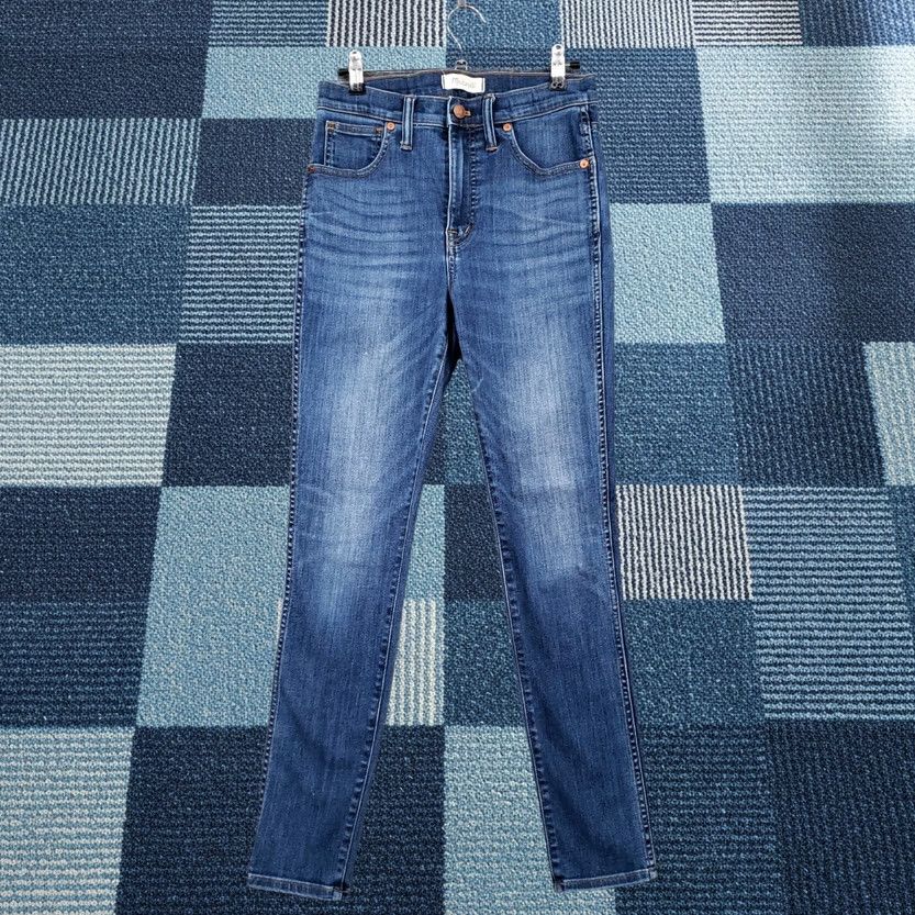 Madewell Madewell Jeans Womens 27 Blue High Rise Skinny Stretch Medium Wash Denim Jeans Women Tailored Comfort Pockets 5-Pocket Size 27" / US 4 / IT 40 - 1 Thumbnail