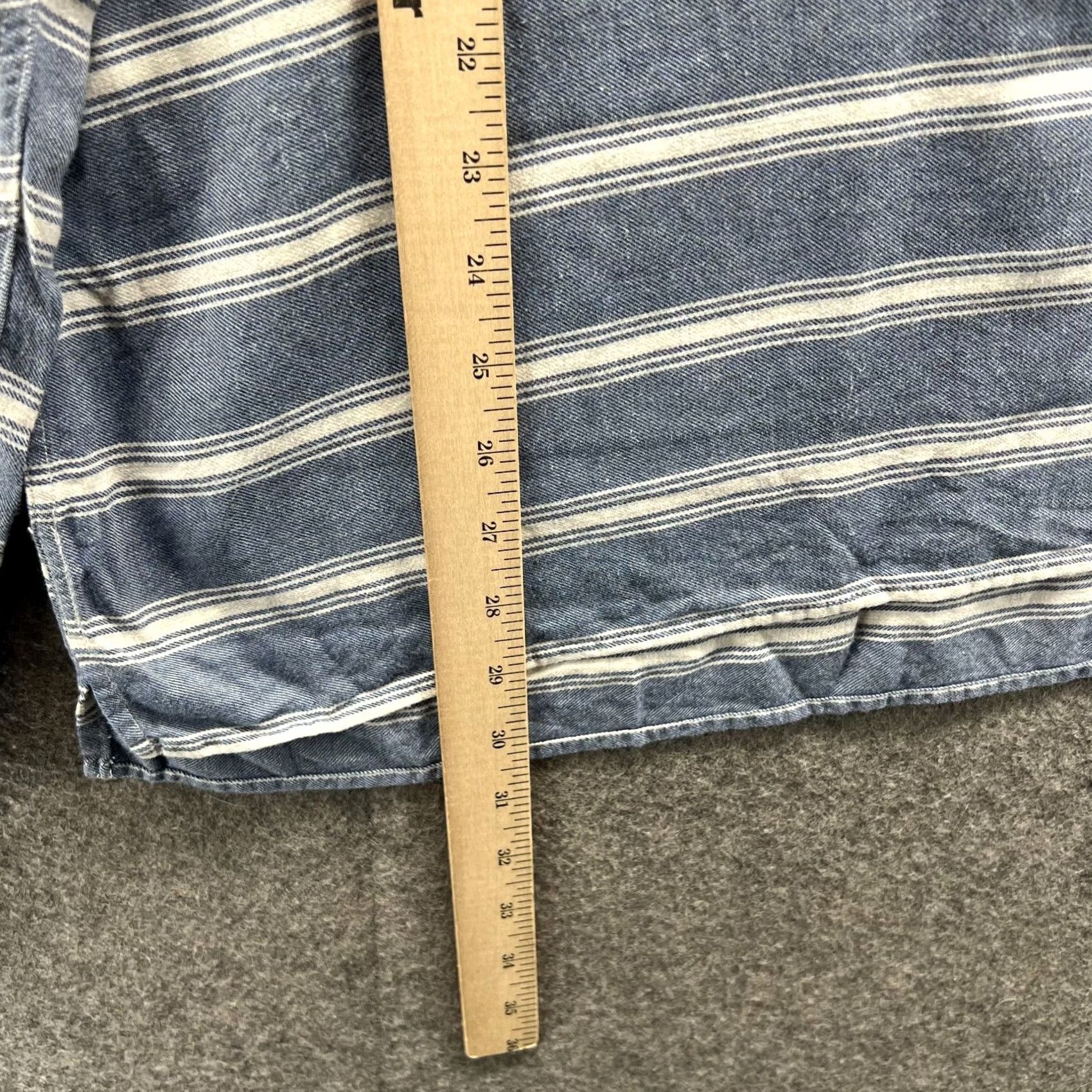 J.Crew J.CREW Shirt Mens Large Blue White Stripes Cotton Button Down Preppy Chambray Casual Business Size US L / EU 52-54 / 3 - 5 Thumbnail