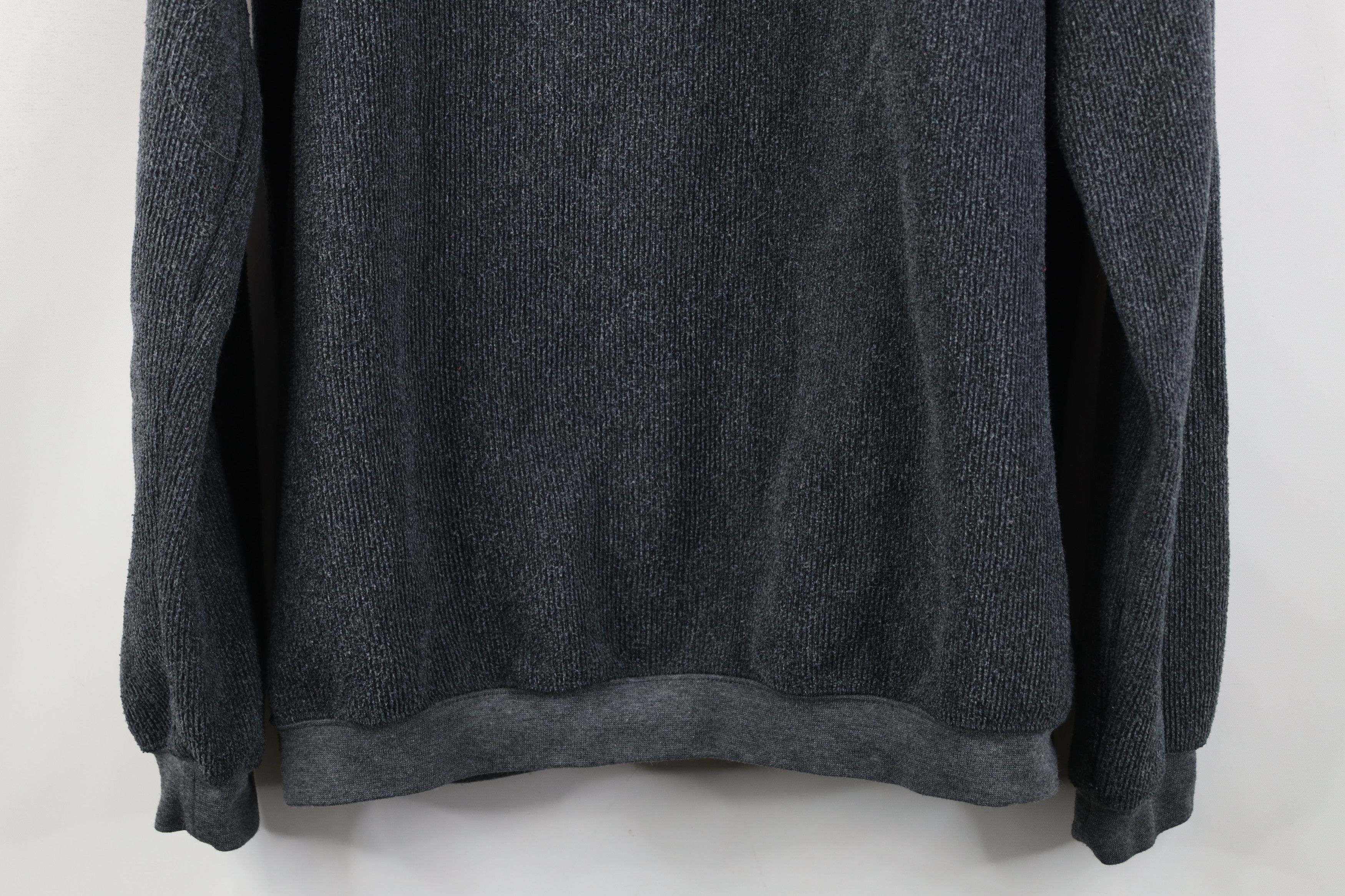 Vintage Vintage 90s Y2K Streetwear Ribbed Knit Collared Sweatshirt Size US L / EU 52-54 / 3 - 13 Thumbnail