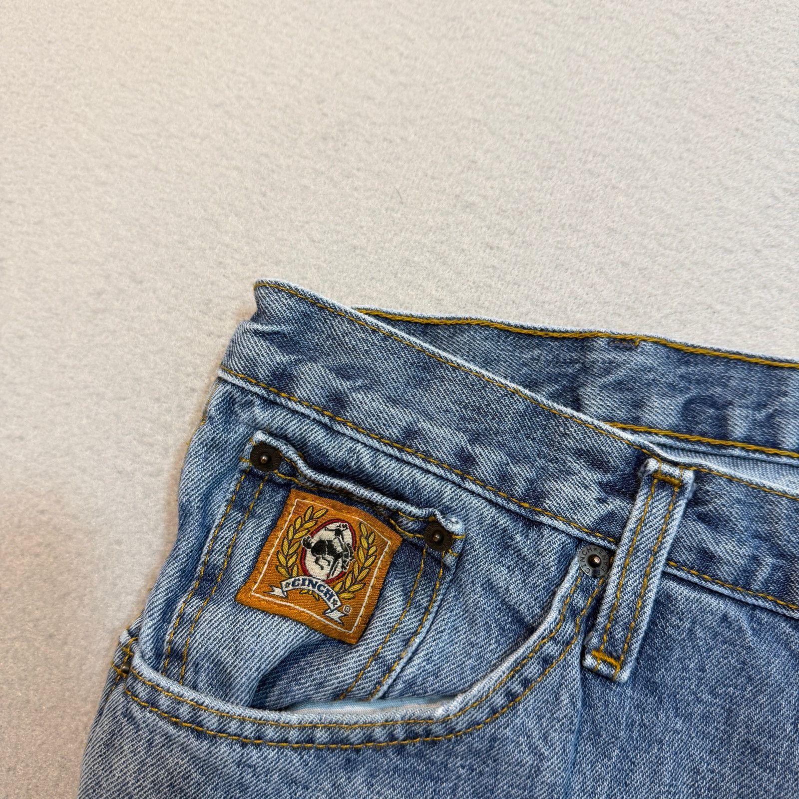 CINCH Cinch Bronze Label Jeans Men's 38x32 Blue Faded Denim Size US 38 / EU 54 - 4 Thumbnail