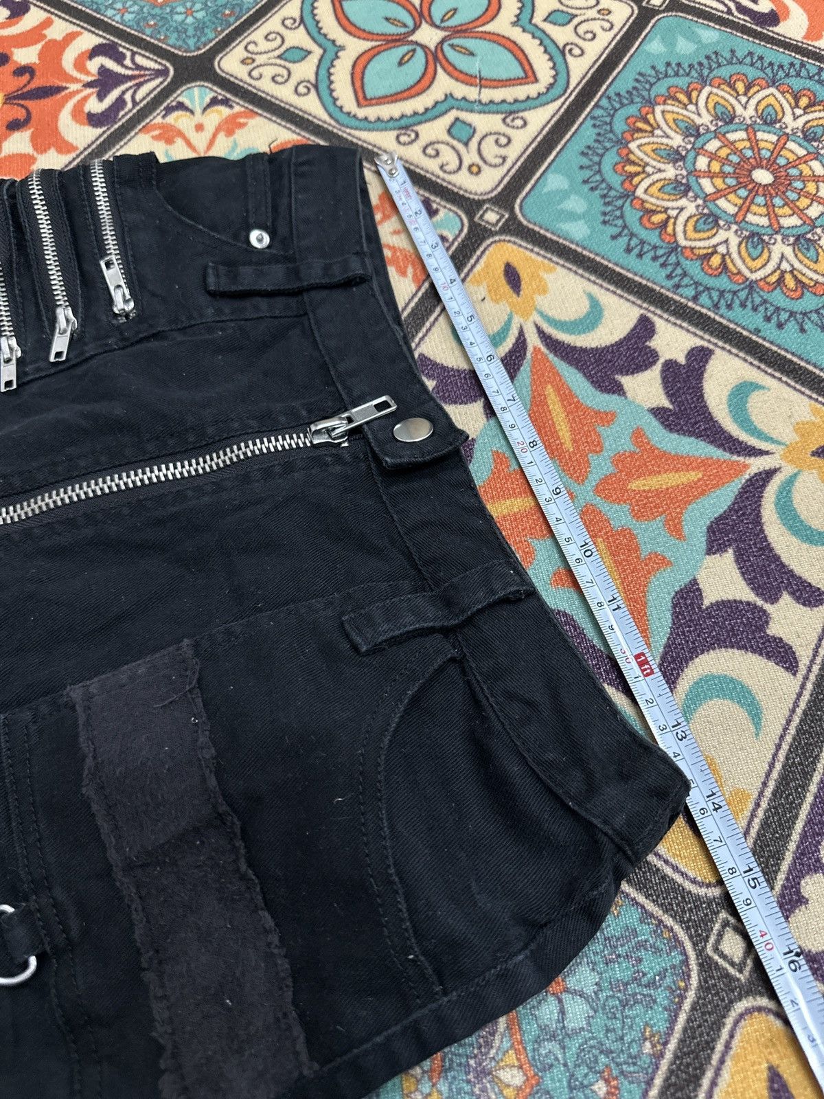 If Six Was Nine Vintage 90’s Sexy Dynamite London Zipper Studded Mini Skirt Size 27" / US 4 / IT 40 - 13 Thumbnail