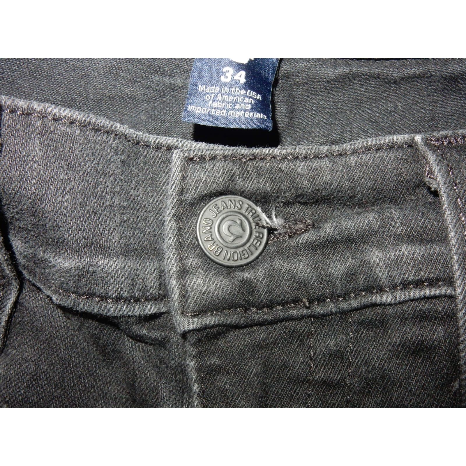 True Religion True Religion Men's USA Made Denim Jeans Ricky Flap Pocket Size 34x33 Size US 34 / EU 50 - 7 Thumbnail