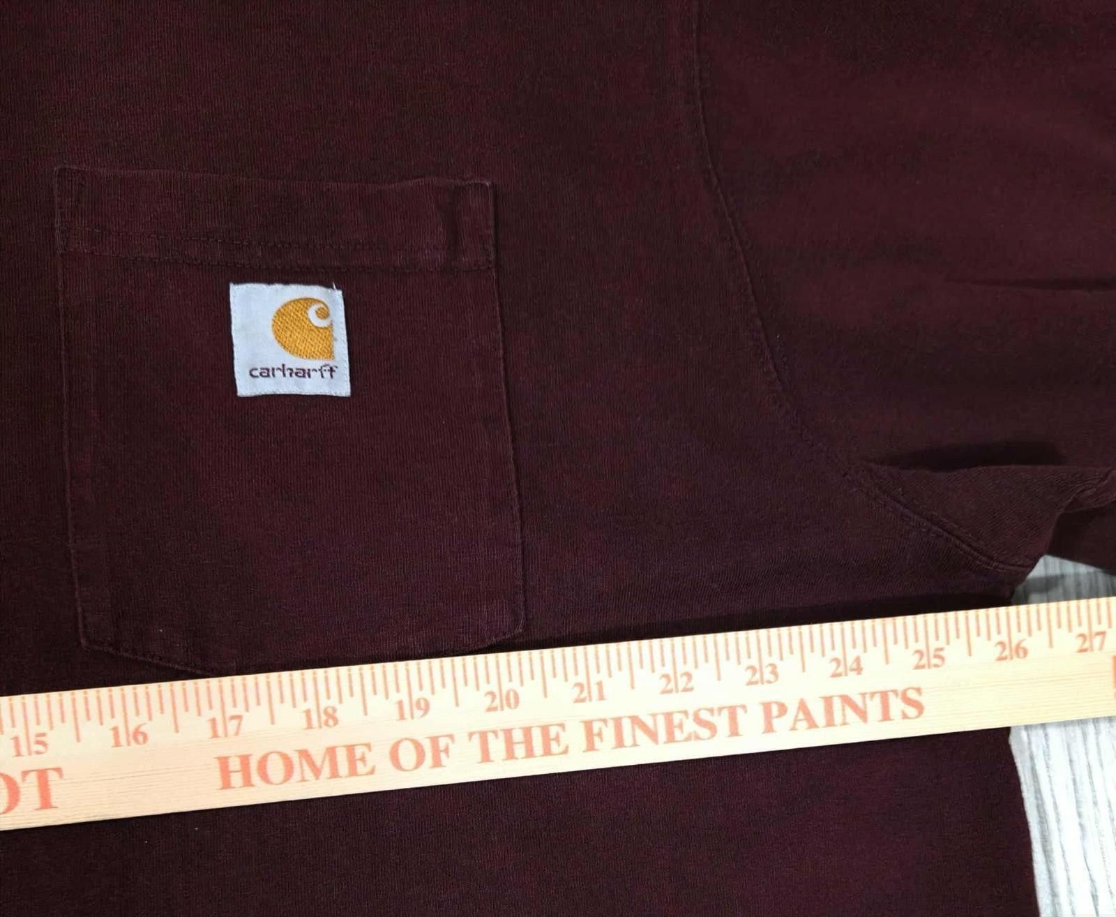 Carhartt Carhartt Shirt Mens L Burgundy Short Sleeve Original Fit #5 Size US L / EU 52-54 / 3 - 3 Thumbnail