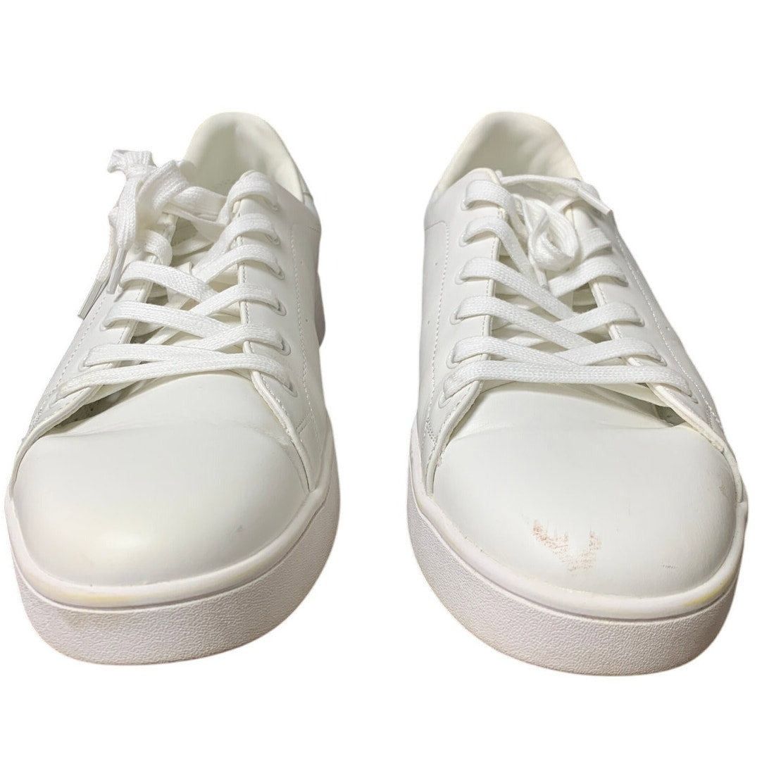 Other Bruno Marc Size 10.5 White Faux Leather Casual Sneakers Size US 10.5 / EU 43-44 - 3 Thumbnail