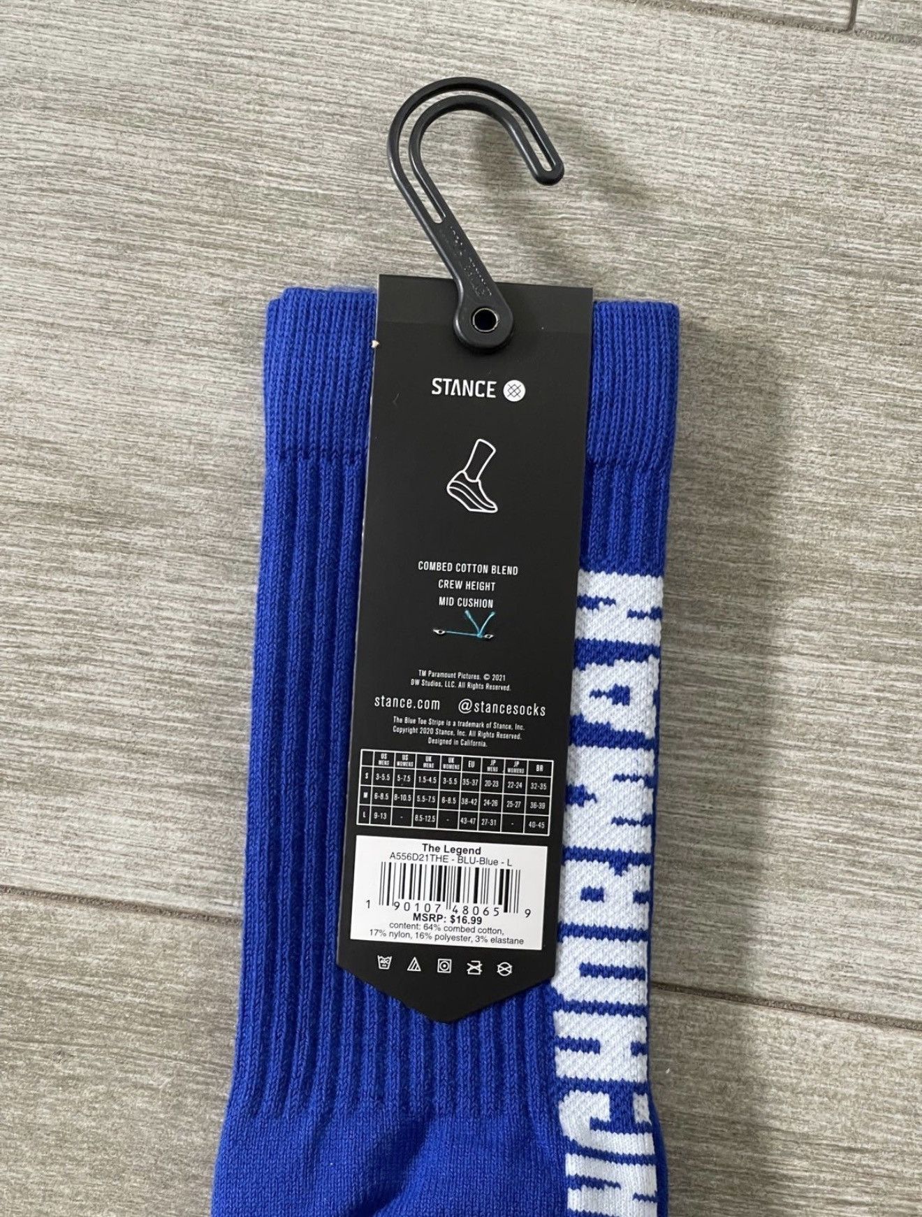 Stance Socks Stance Anchorman The Legend Blue Casual Crew Socks Sz Large Size ONE SIZE - 4 Thumbnail