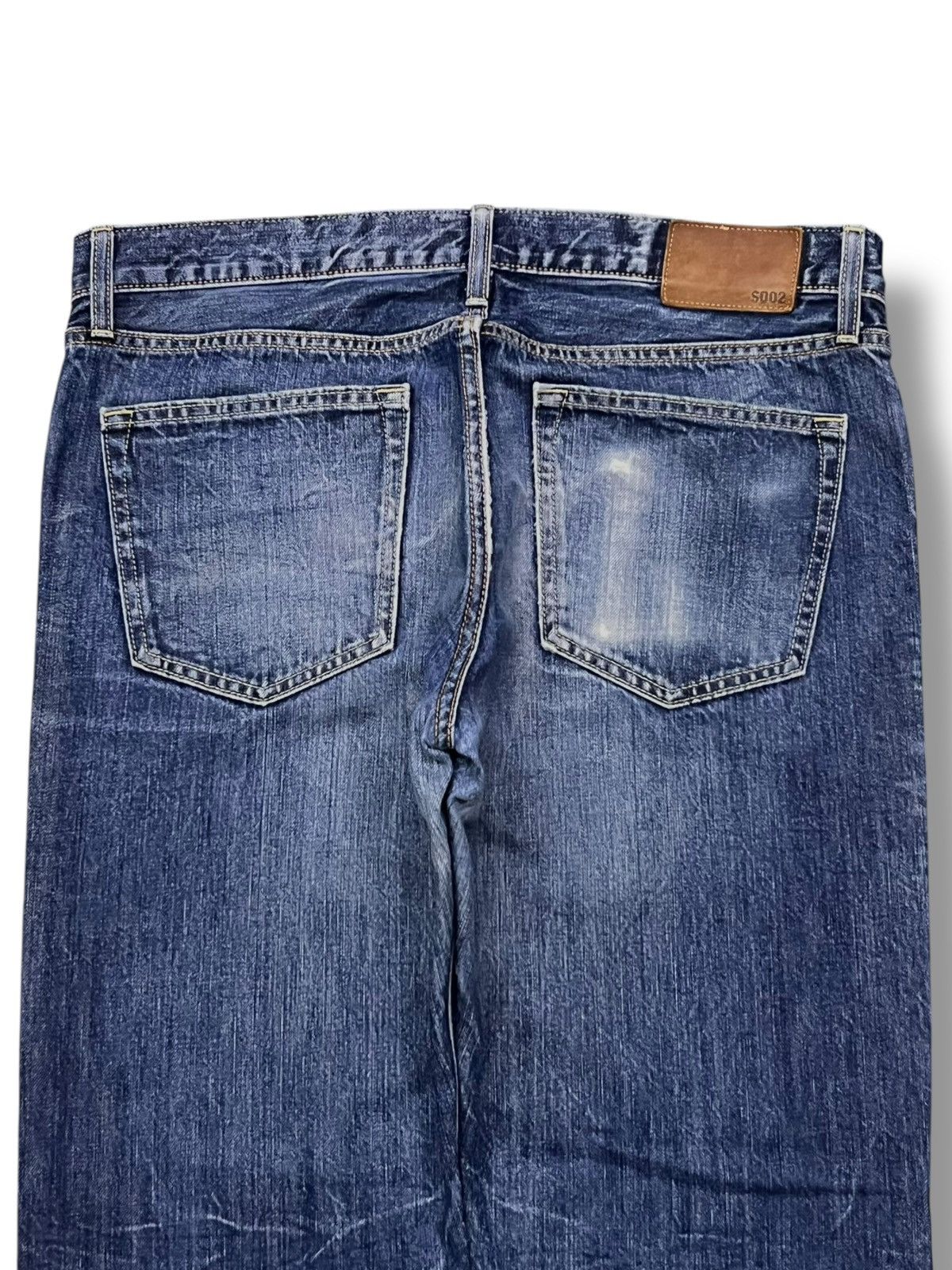 Uniqlo Vintage Uniqlo UJ S002 Japan - Faded Whisker Wash Jeans Size US 36 / EU 52 - 5 Thumbnail