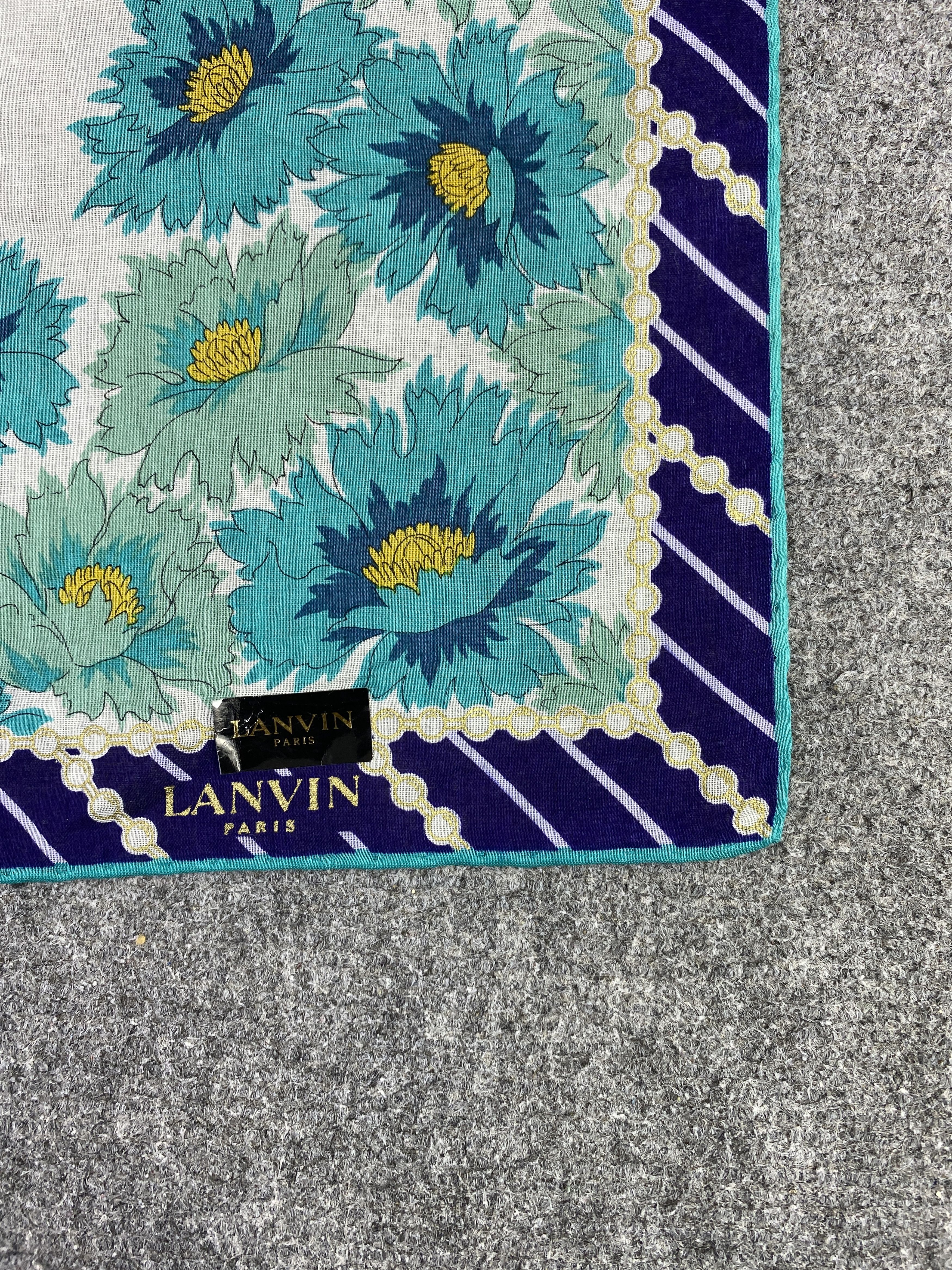 Lanvin Vintage Lanvin Handkerchief / Neckerchief KT0152 Size ONE SIZE - 5 Thumbnail