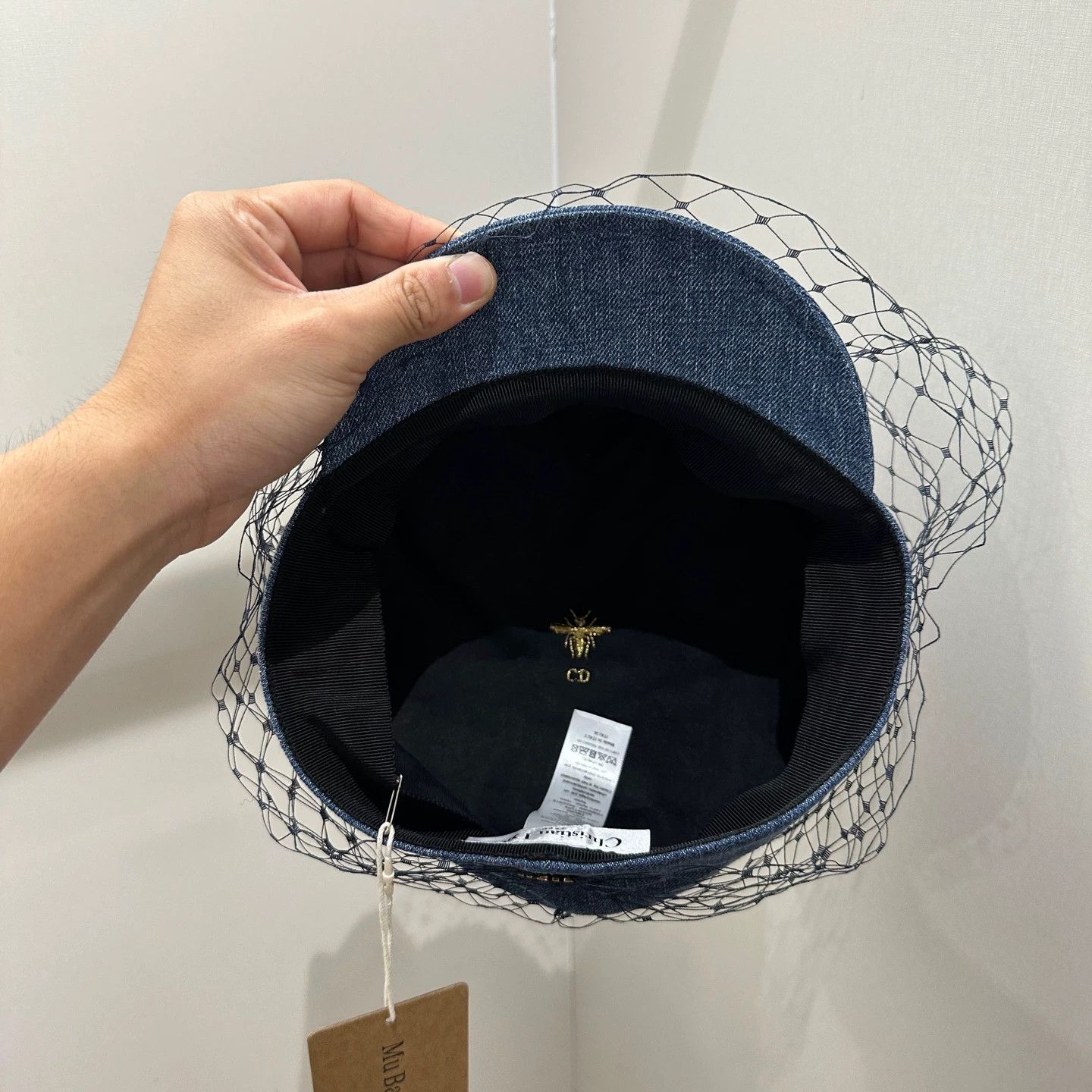 Christian Dior Monsieur Christian Dior may186 tulle-denim newsboy cap 58 c Size ONE SIZE - 6 Thumbnail