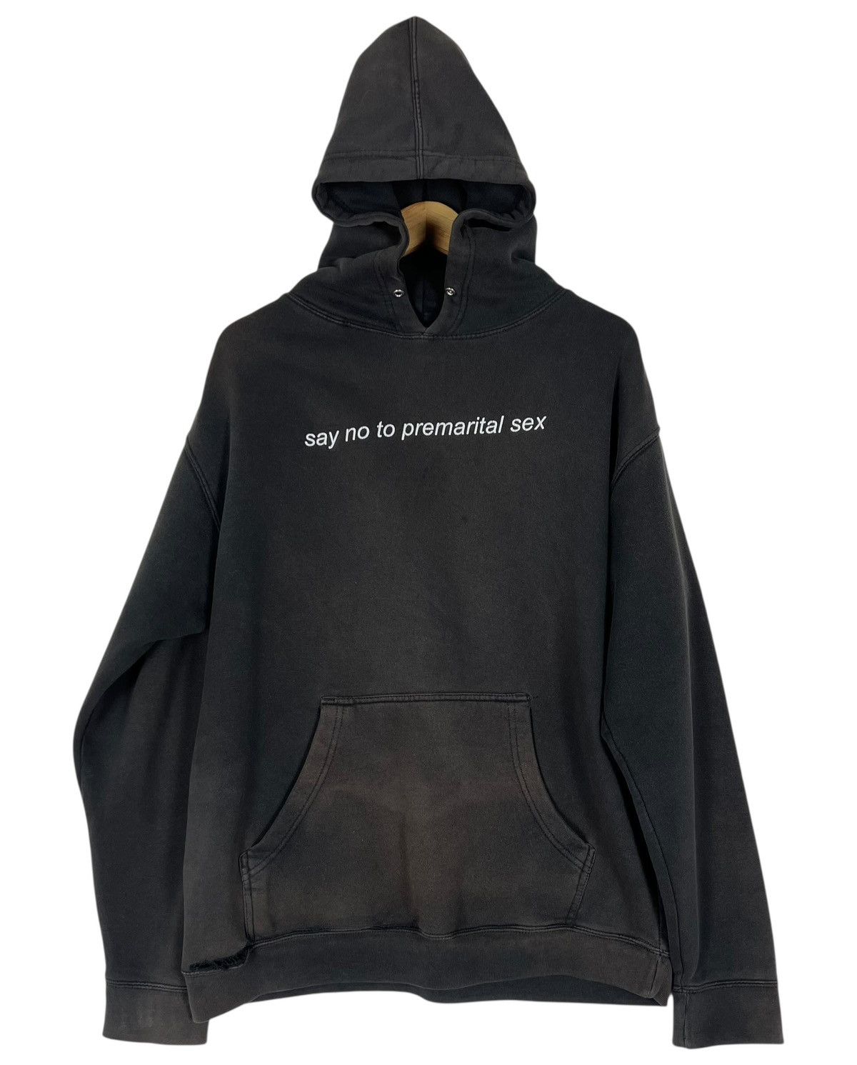 Band Tees Vintage Disteressed SAY NO TO PREMARITIAL SEX Hoodie Size US L / EU 52-54 / 3 - 1 Thumbnail