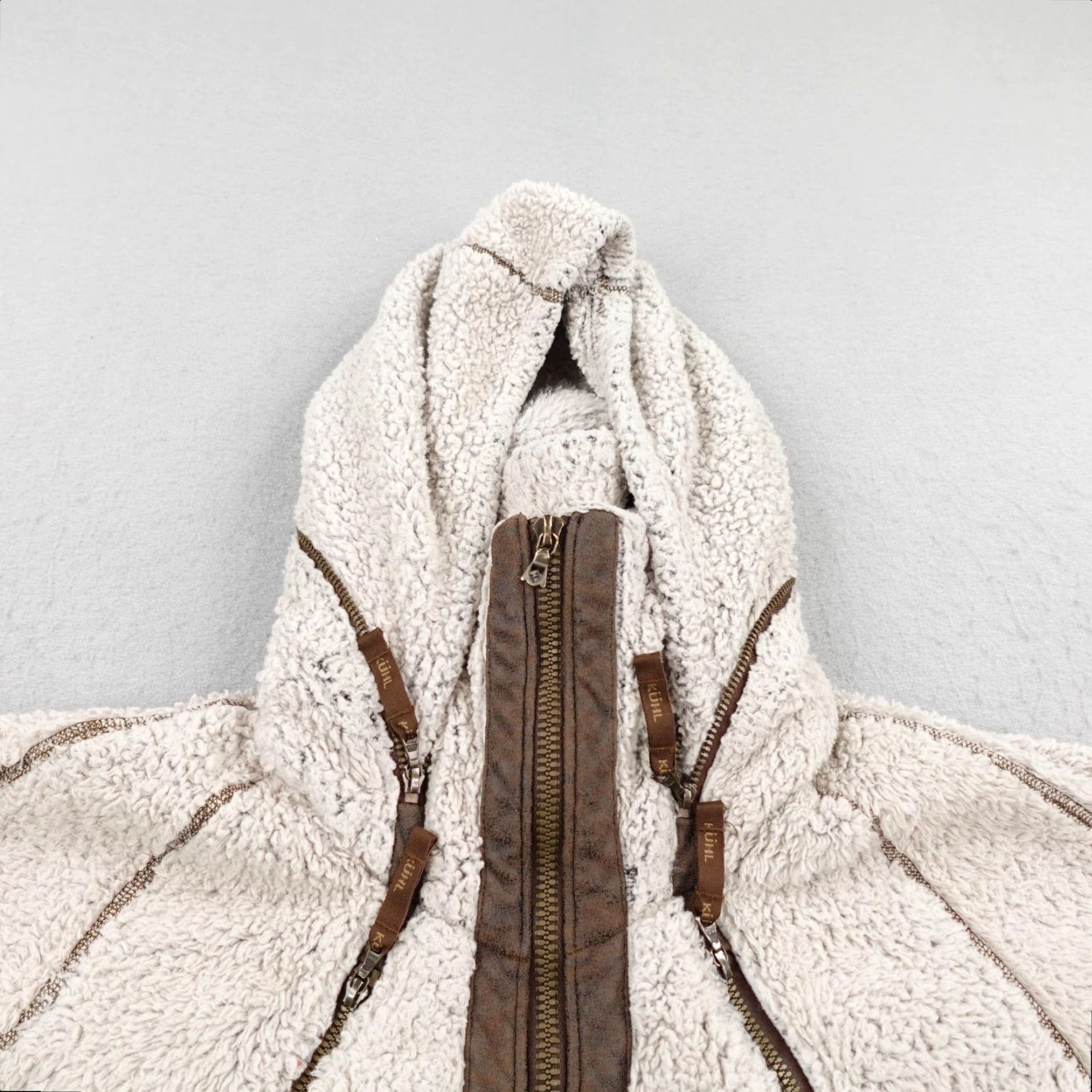Vintage Kuhl Jacket Womens S Beige Sherpa Fleece Deep Pile Flight Sweater Full Zip Size S / US 4 / IT 40 - 2 Thumbnail