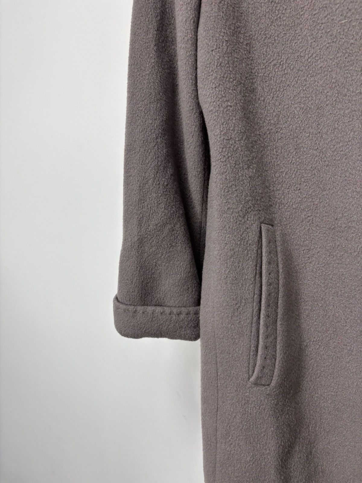 Cinzia Rocca Cinzia Rocca Women’s Taupe Virgin Wool Coat Stand Collar Size M / US 6-8 / IT 42-44 - 6 Thumbnail