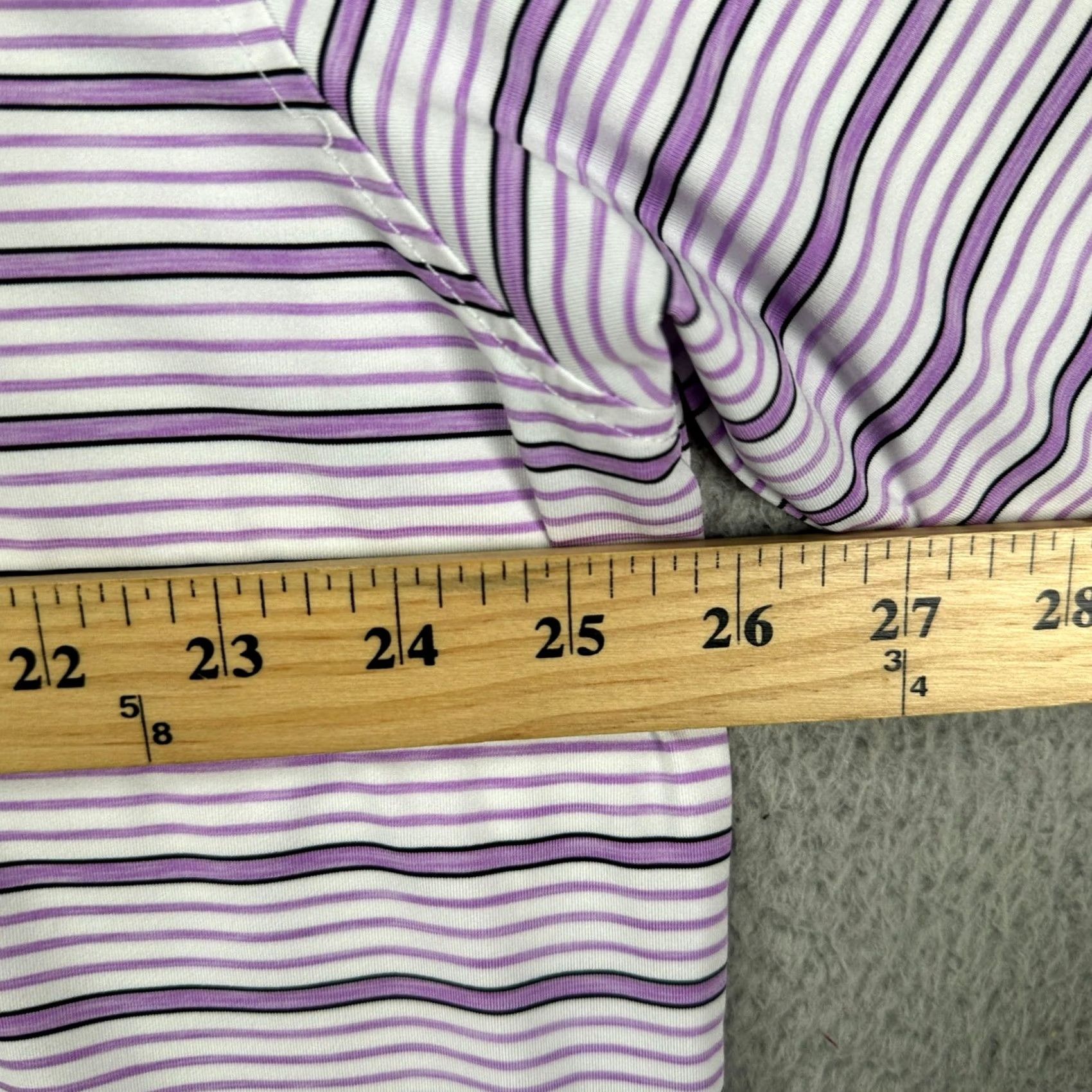Footjoy FootJoy FJ Polo Shirt Men 2XL Striped Pink Purple Short Sleeve Golf Rugby Polyester Spandex Breathable Stretch Collared Golf Polo Shirt Mens Size US XXL / EU 58 / 5 - 7 Thumbnail