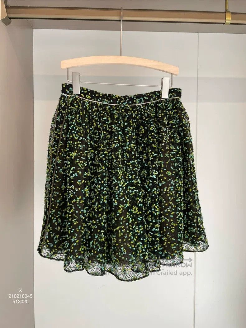 Fendi Fendi Green mulberry silk skirt Size 25" / US 0 / IT 36 - 1 Thumbnail