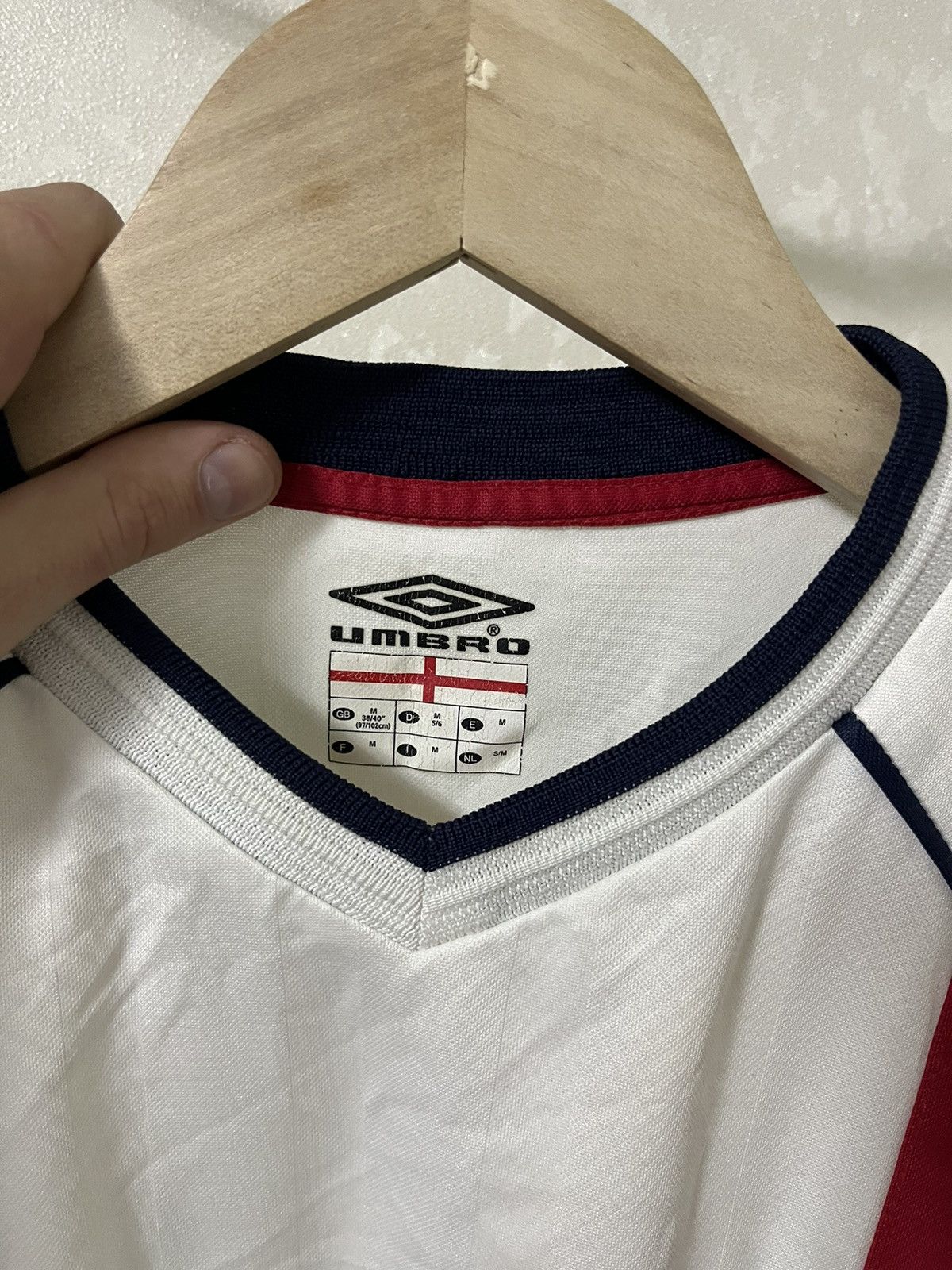 Vintage Umbro England 01/03 Vintage Home Blokecore Jersey Size US M / EU 48-50 / 2 - 3 Thumbnail