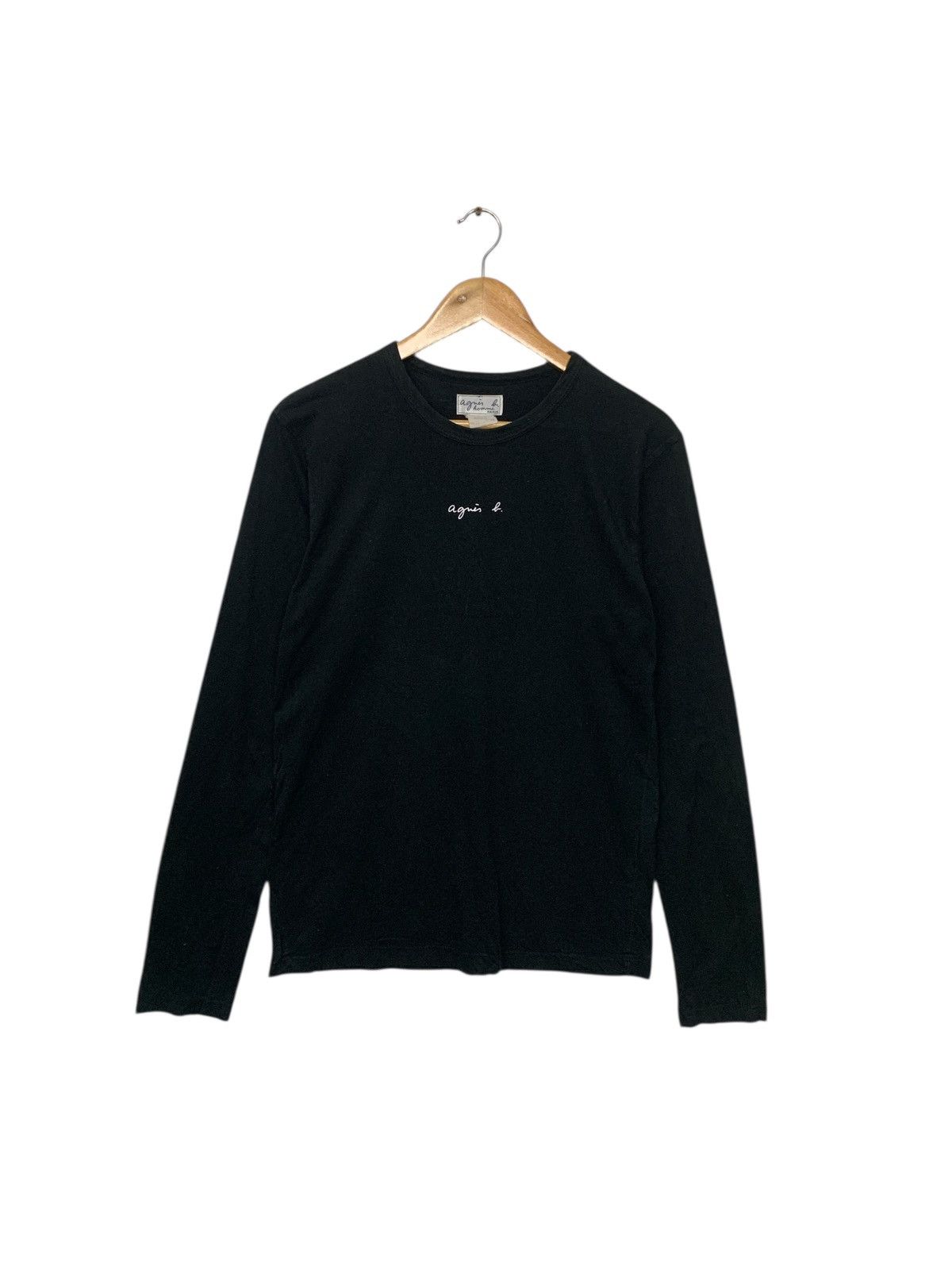 agnes b. Rare Vintage 90's Agnes B Center Logo Longsleeve T Shirt Size XS / US 0-2 / IT 36-38 - 1 Thumbnail