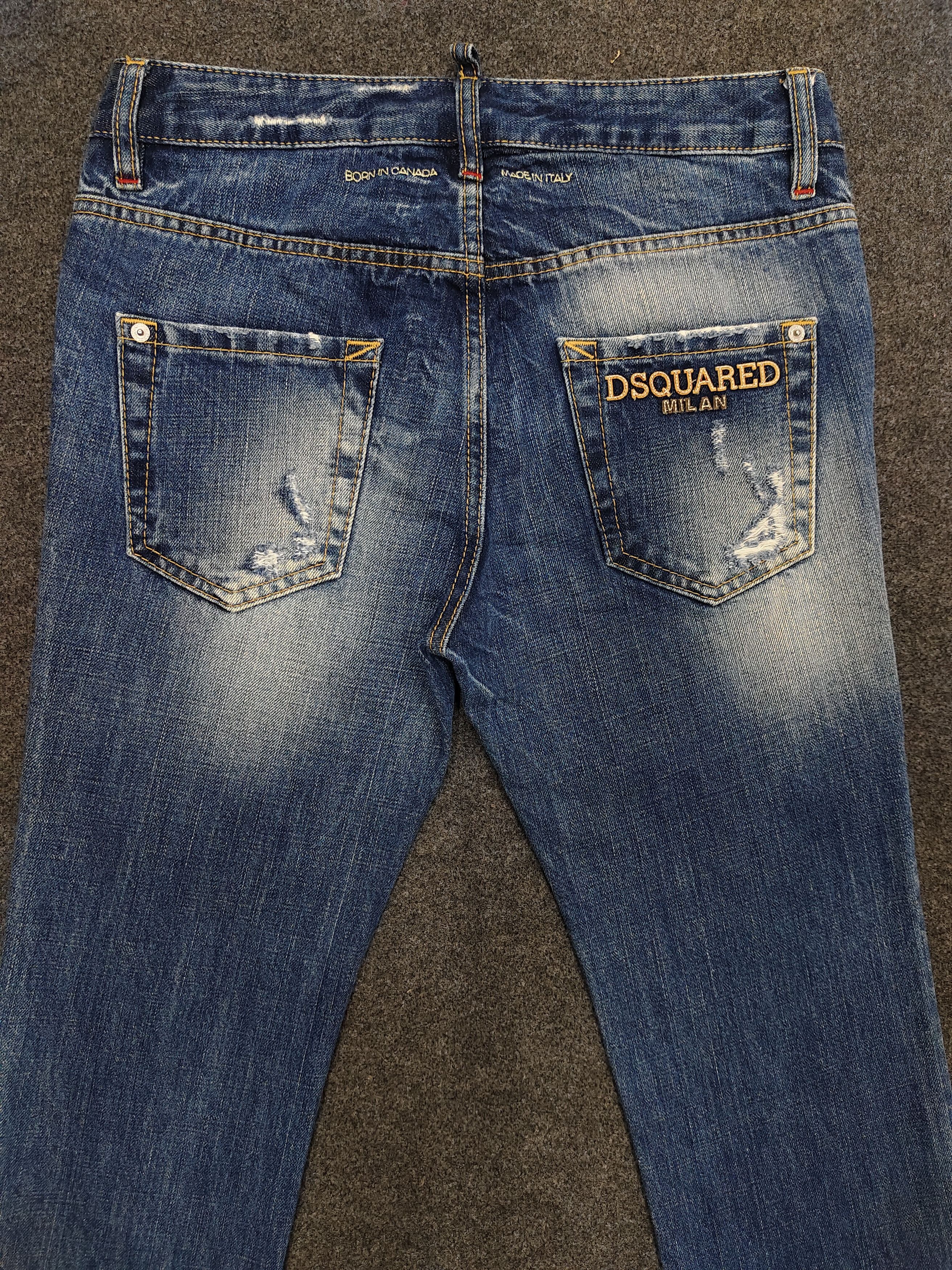 Dsquared2 🇨🇦 Dsquared2 Leather Pacth Font Distressed Cropped Jeans Size 30" / US 8 / IT 44 - 5 Thumbnail