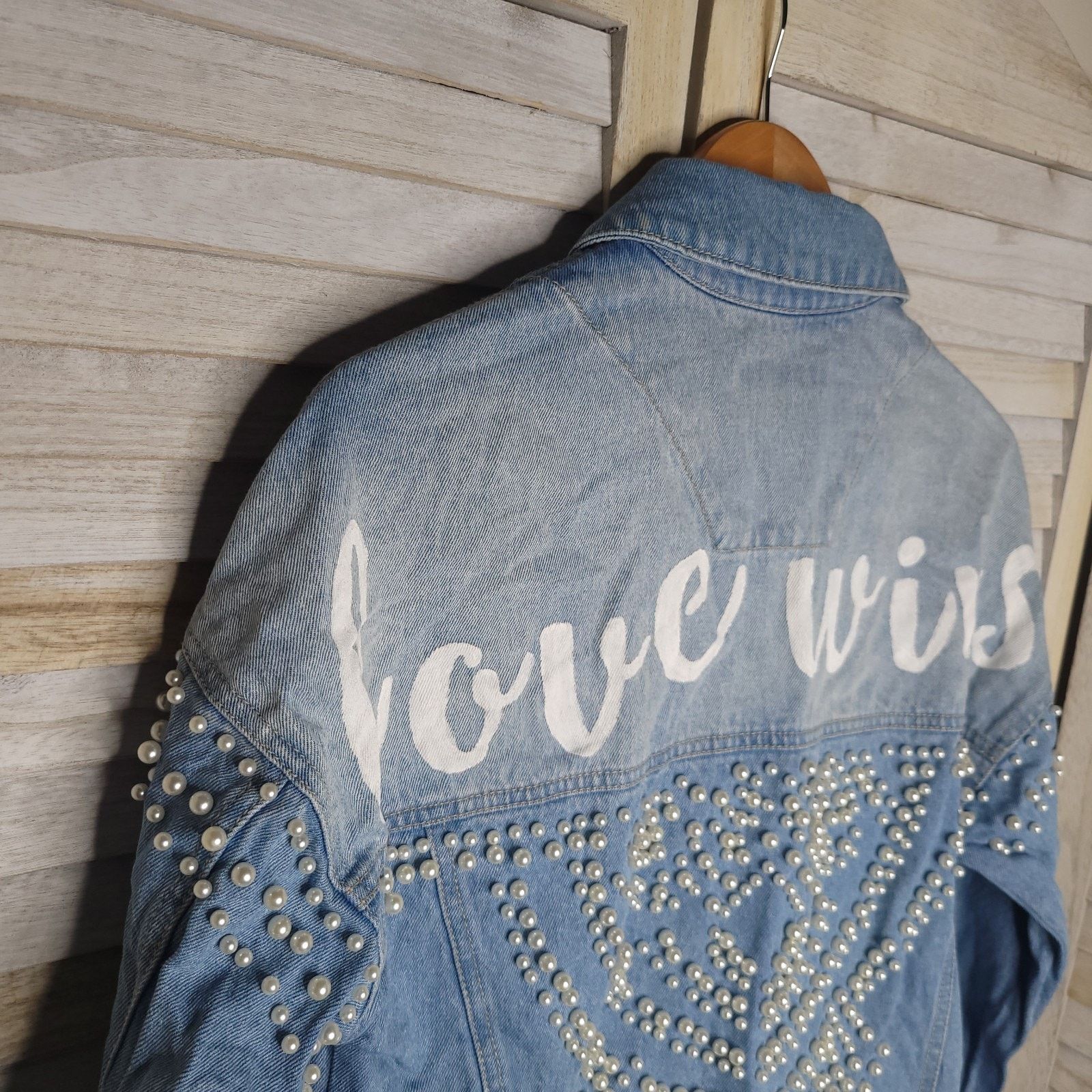 Other International Concepts Jean Jacket Beaded Womens XS Size XS / US 0-2 / IT 36-38 - 9 Thumbnail