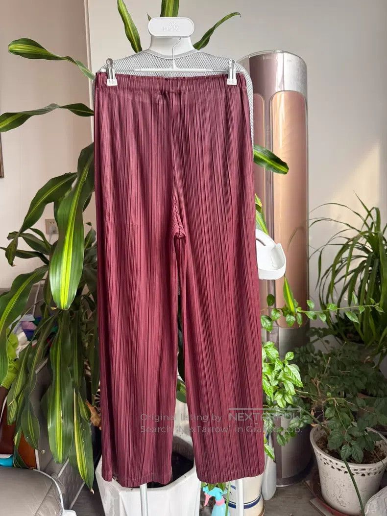 Issey Miyake Issey Miyake size:3 Burgundy Pants Size 31" - 4 Thumbnail