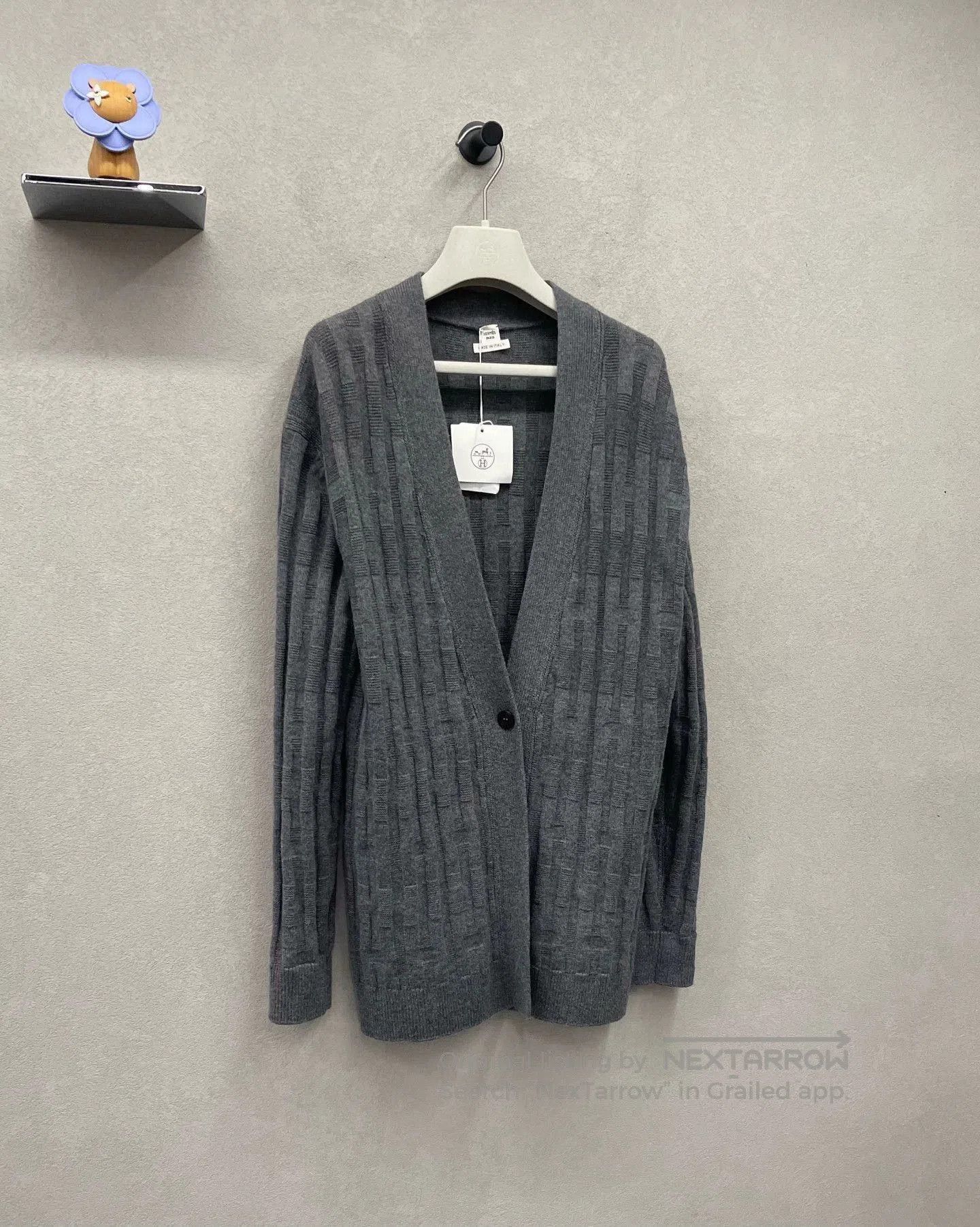 Hermes Hermes Gray Wool Cardigan. Size US S / EU 44-46 / 1 - 3 Thumbnail