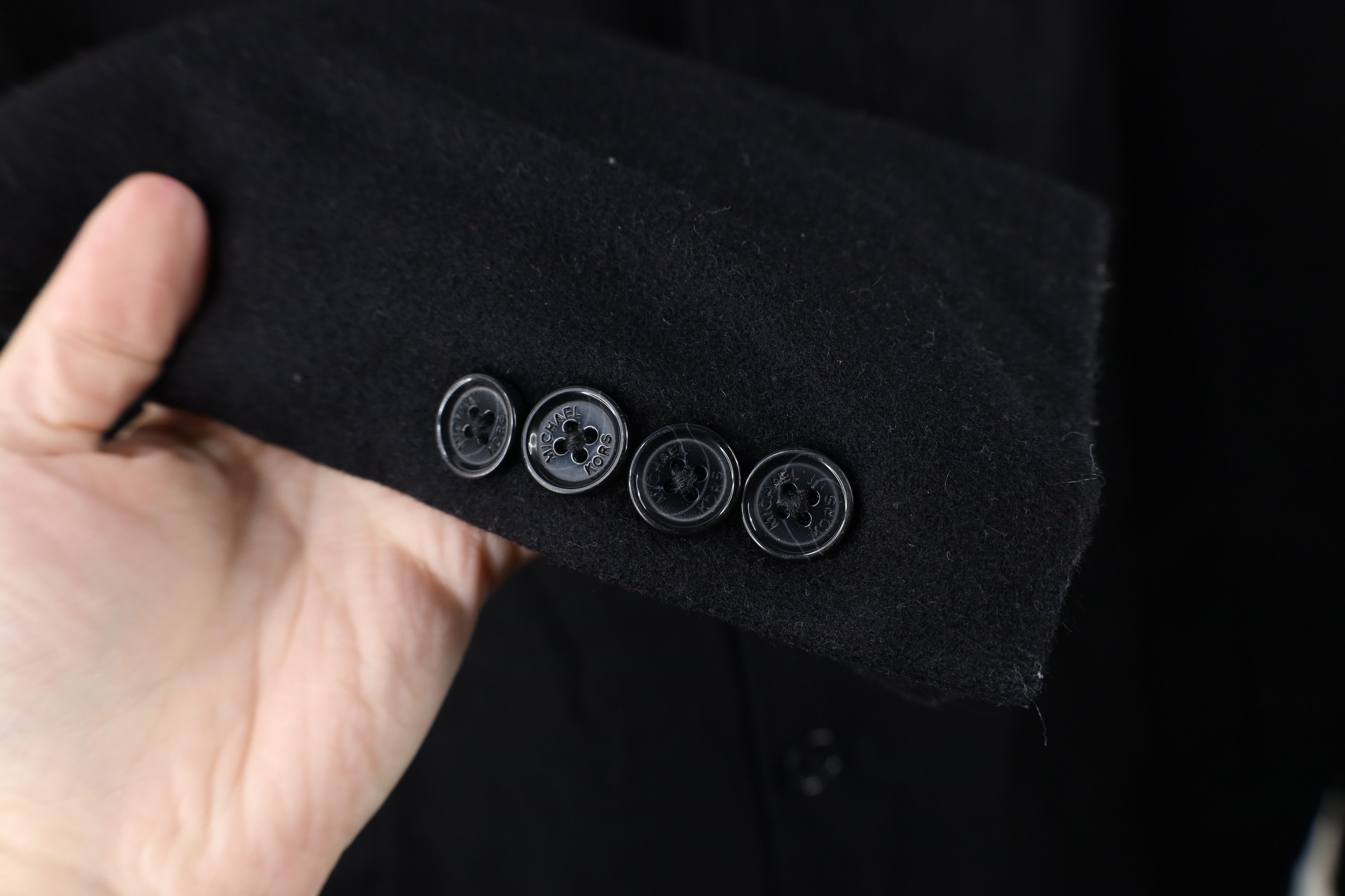 Michael Kors × Vintage Michael Kors Wool Blend Trench Coat Overcoat Jacket Black Size US XL / EU 56 / 4 - 7 Thumbnail