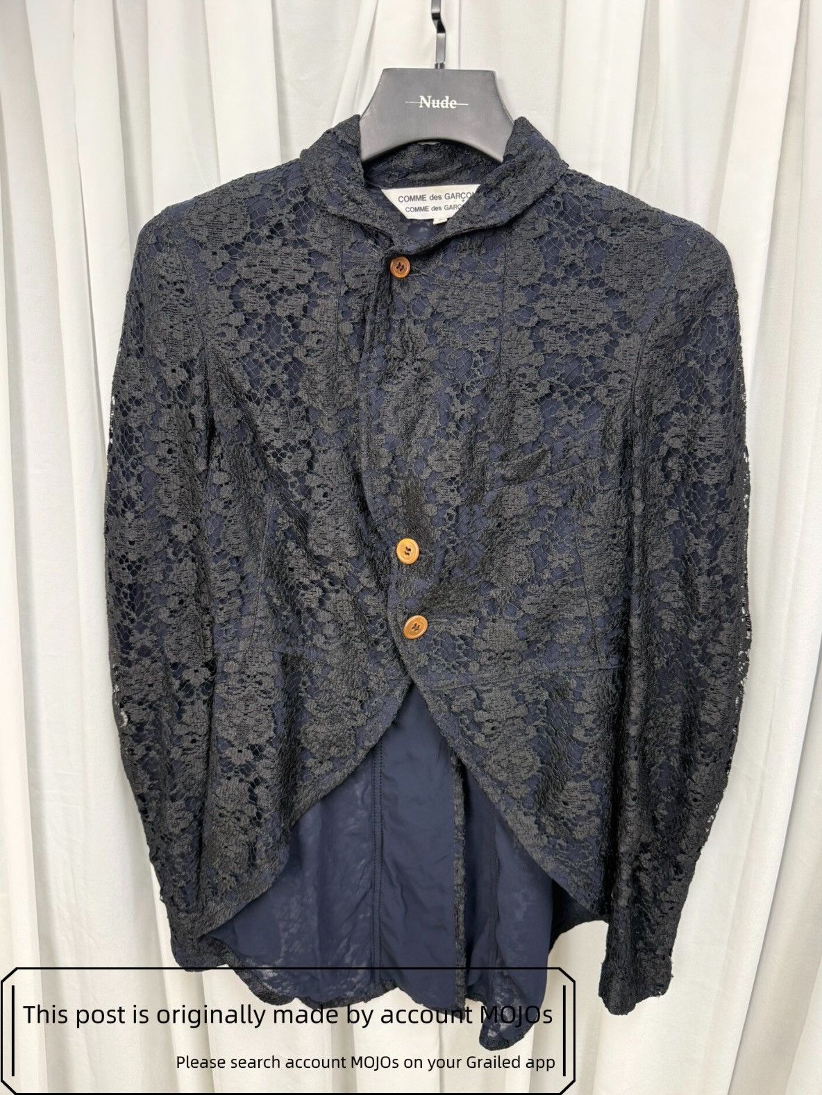 Comme des Garcons Sz S Comme Des Garcons Lace Layer Blazer mojos1824 Size US S / EU 44-46 / 1 - 1 Thumbnail