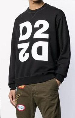 Image of Dsquared2 Black Sweatshirts Size Xl, Men's