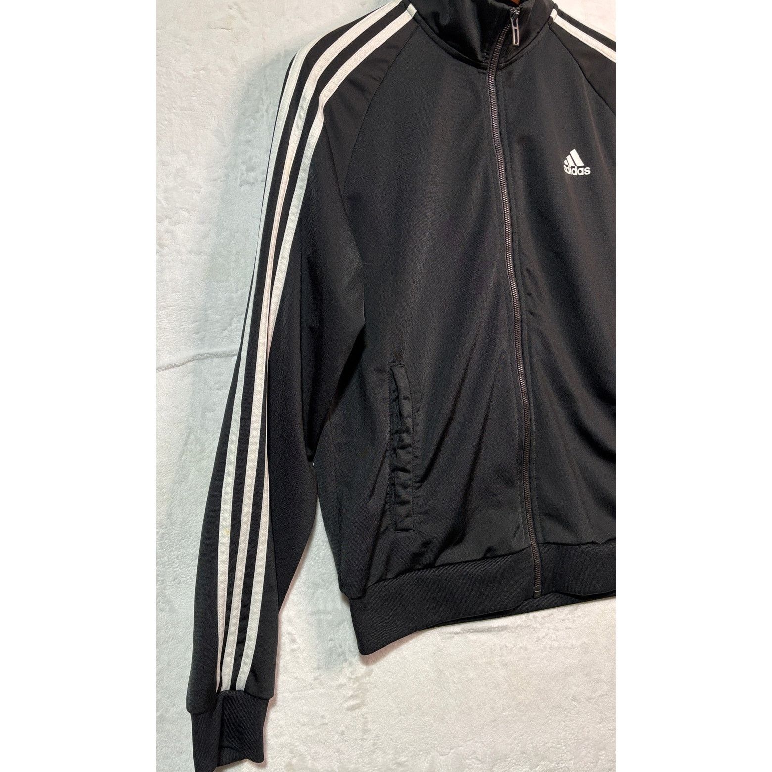 Adidas Size S | ADIDAS Men's Blck 3-Stripe Jersey Knit Track Jacket Size US S / EU 44-46 / 1 - 4 Thumbnail