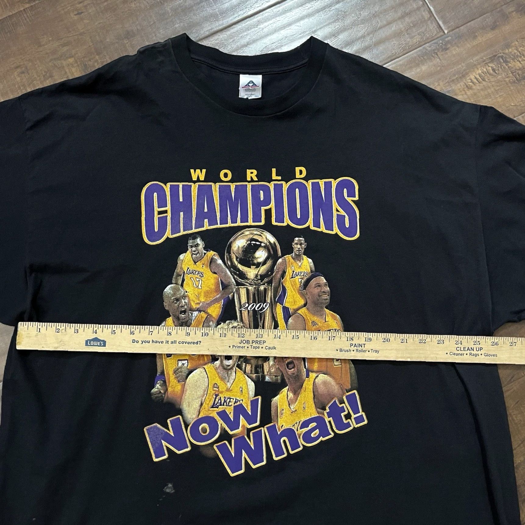 NBA VINTAGE Kobe Bryant Pau Gasol LA Lakers 2009 NBA Finals Champions Shirt 3XL Black Cotton Crew Neck Short Sleeve Men T-Shirt VTG Size US XXL / EU 58 / 5 - 3 Thumbnail