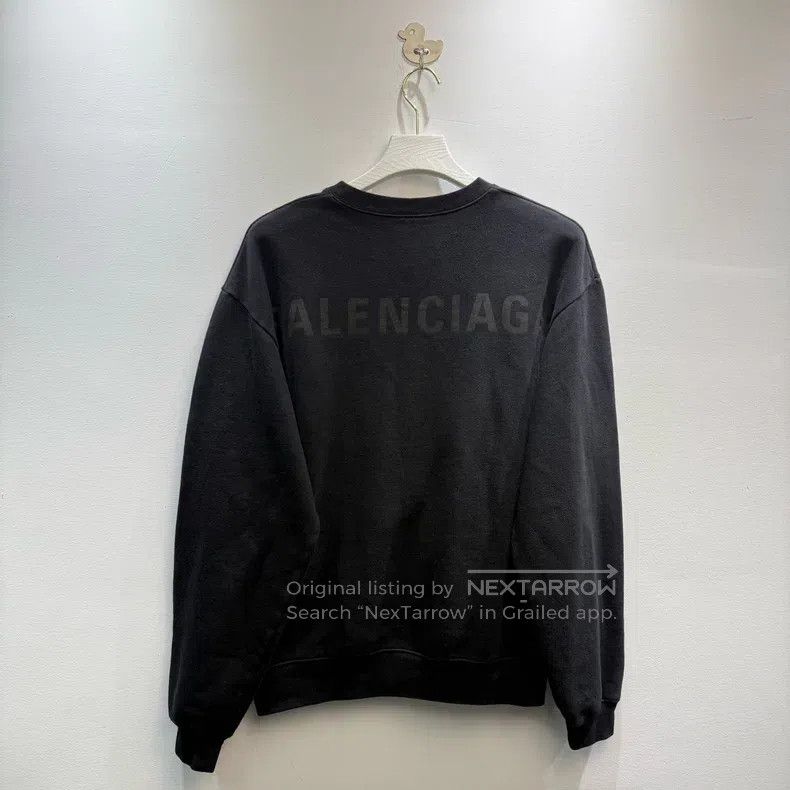 Balenciaga Balenciaga Back Printed Logo Long Sleeve Sweatshirt Black Size US XS / EU 42 / 0 - 2 Thumbnail