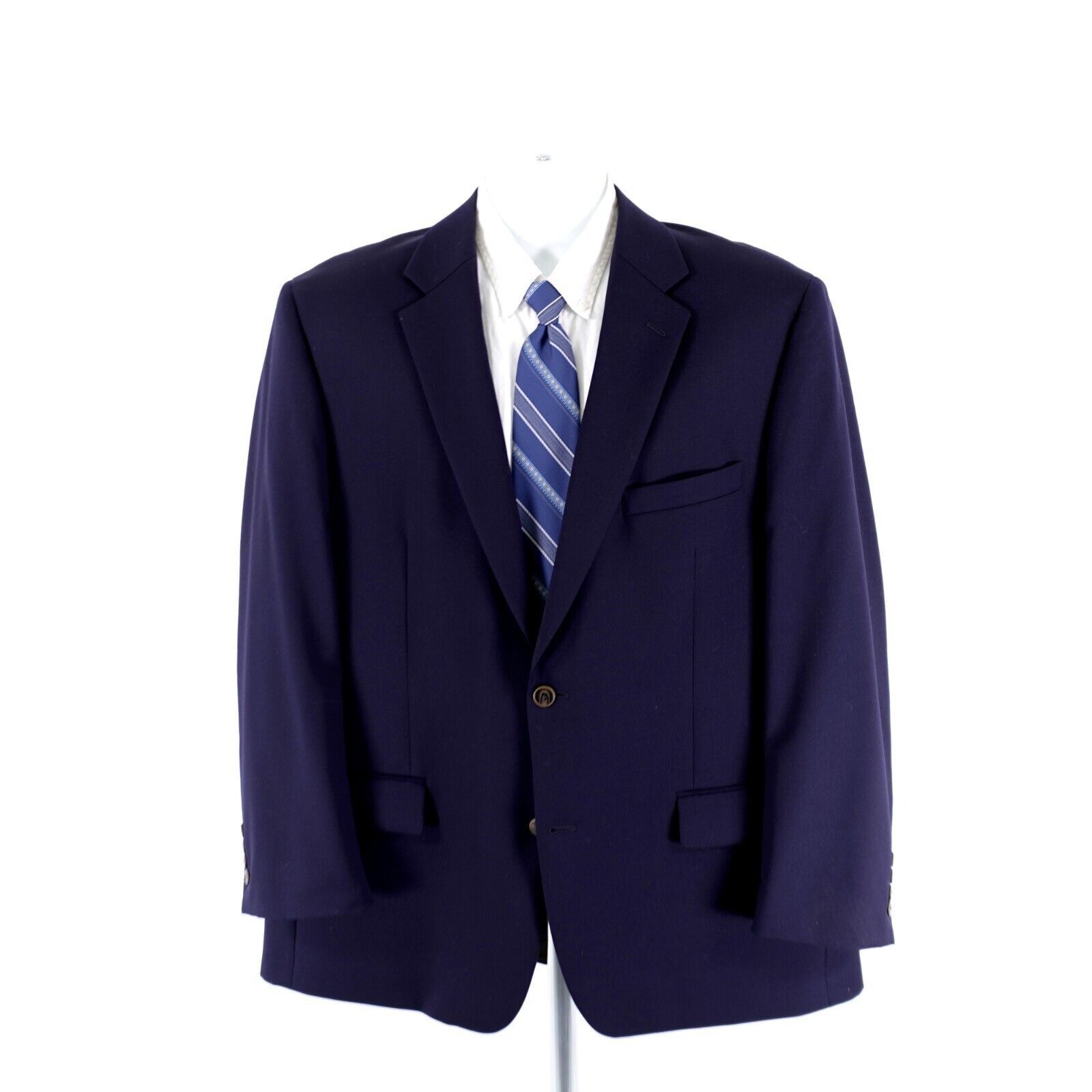 Joseph & Feiss Joseph & Feiss Gold Wool Blue 2 Button Blazer 44R Size 44R - 4 Thumbnail