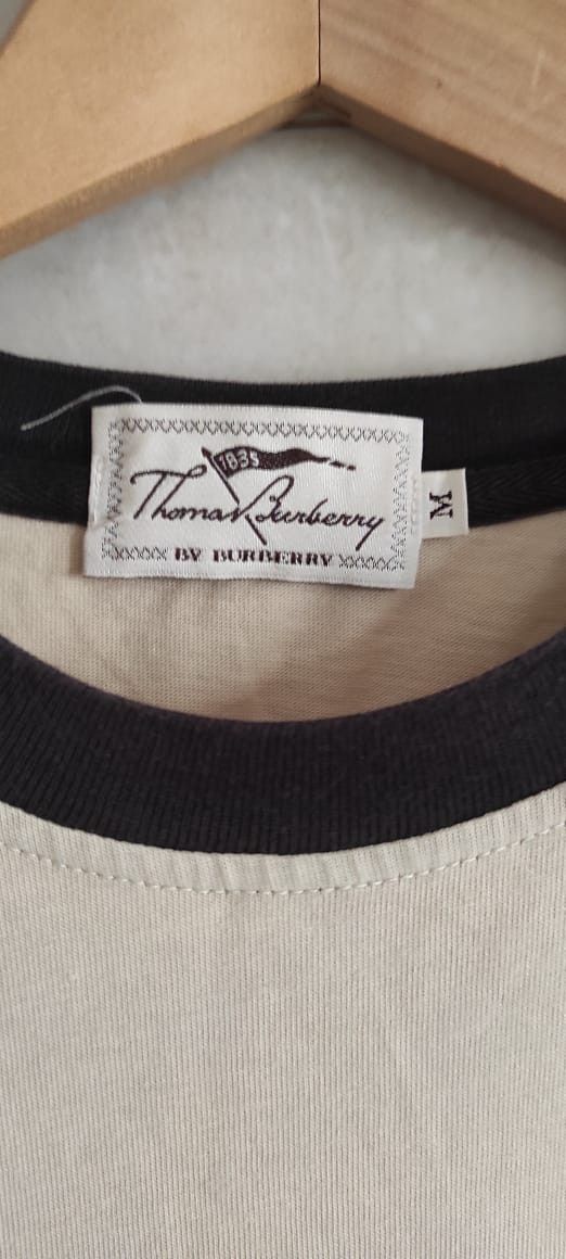 Burberry × Vintage Vintage Thomas Burberry T shir twith Brand Print Slim Fit. Size US M / EU 48-50 / 2 - 4 Thumbnail