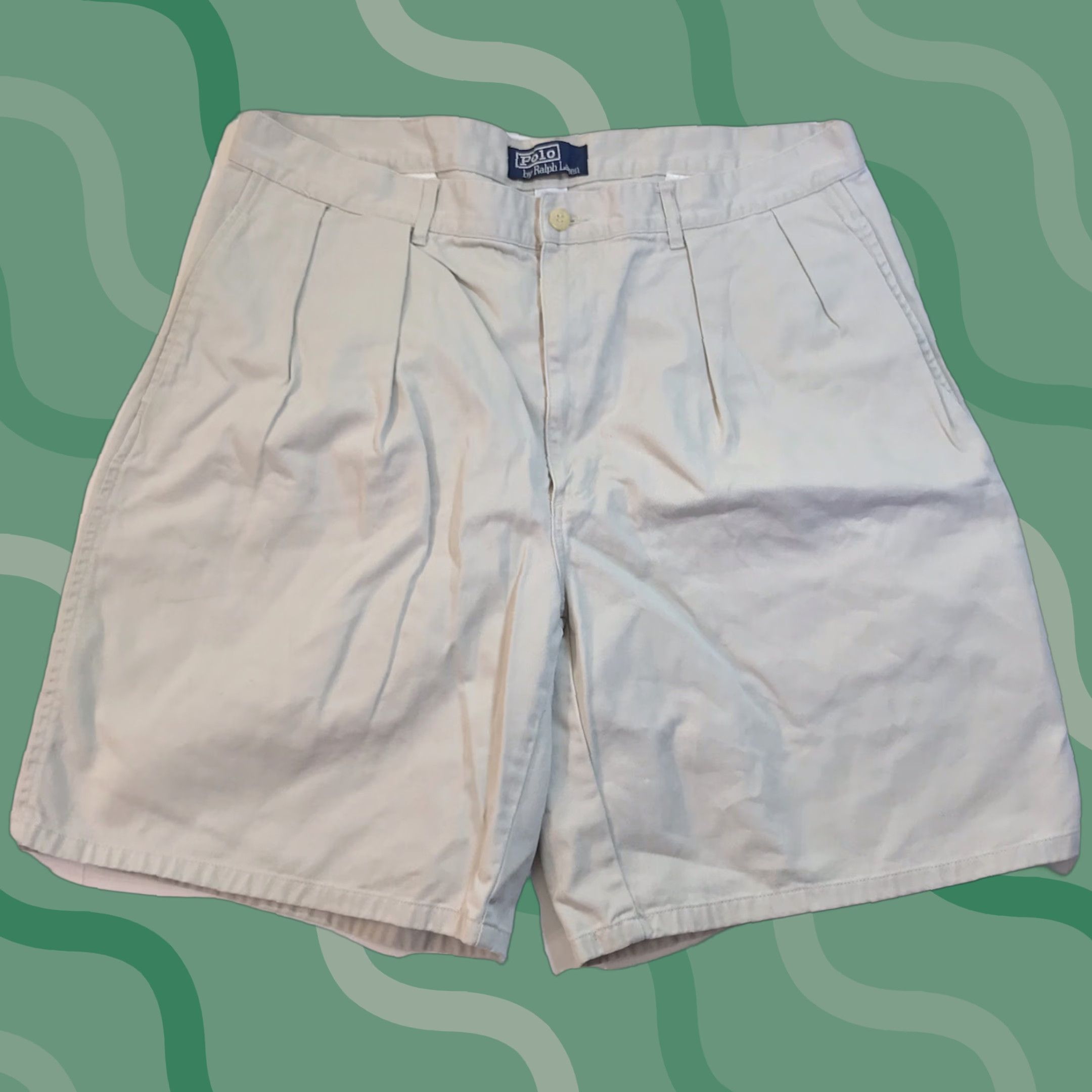 Polo Ralph Lauren VINTAGE Polo Ralph Lauren Mens Pleated Front Beige The Classic Golf Shorts 36 Size US M / EU 48-50 / 2 - 1 Thumbnail