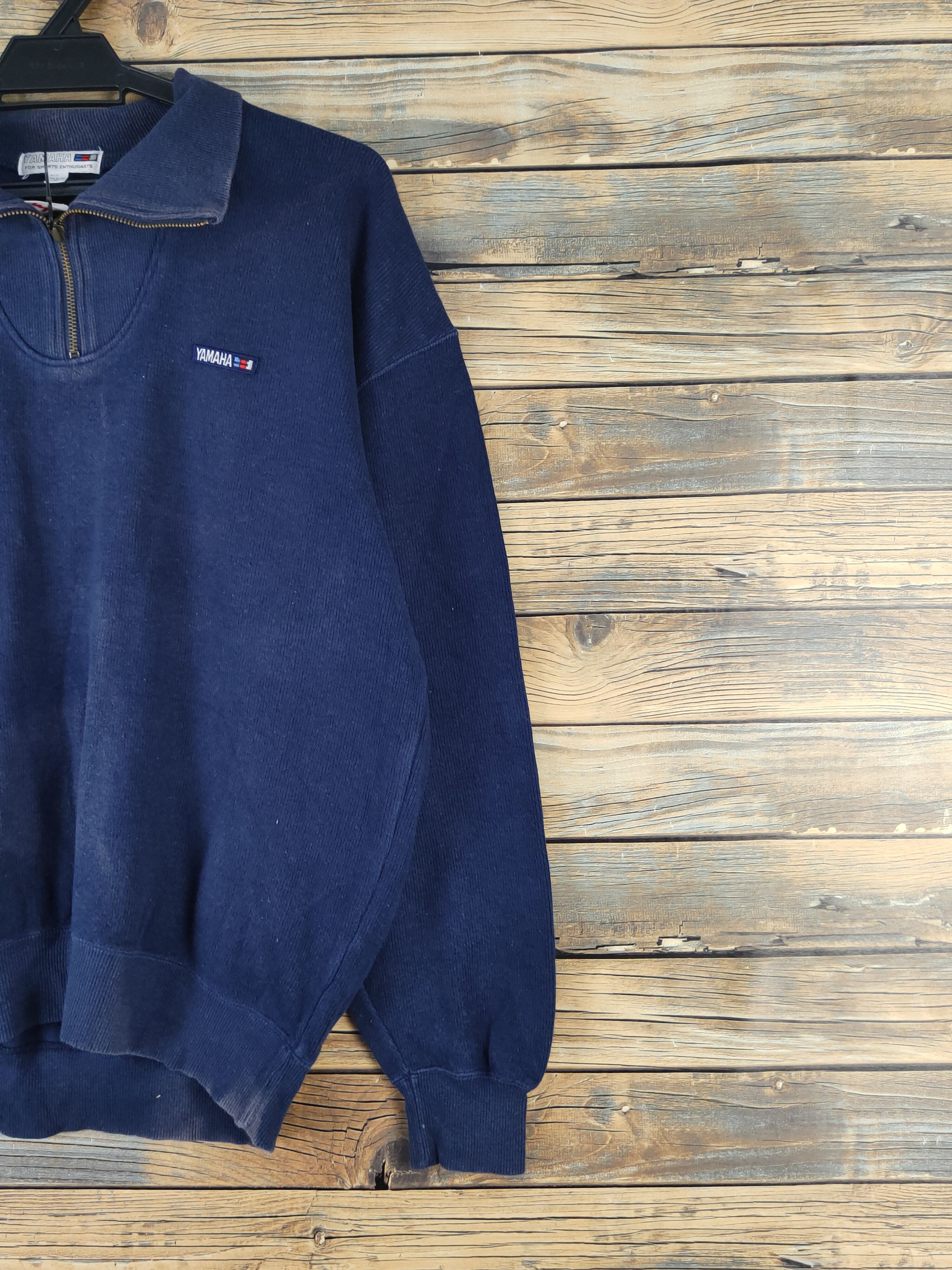Yamaha Yamaha vintage Navy faded Knitwear Sweatshirts #W1374 Size US M / EU 48-50 / 2 - 6 Thumbnail