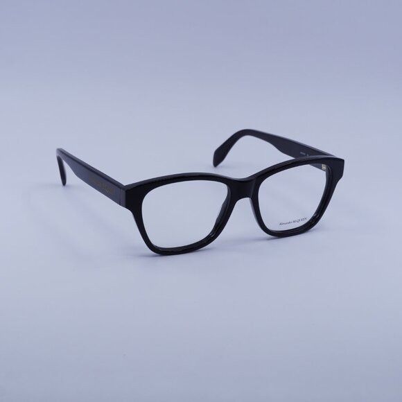 Alexander McQueen Alexander McQueen AM0306O 001 Eyeglasses Black 52mm Square Size ONE SIZE - 4 Thumbnail
