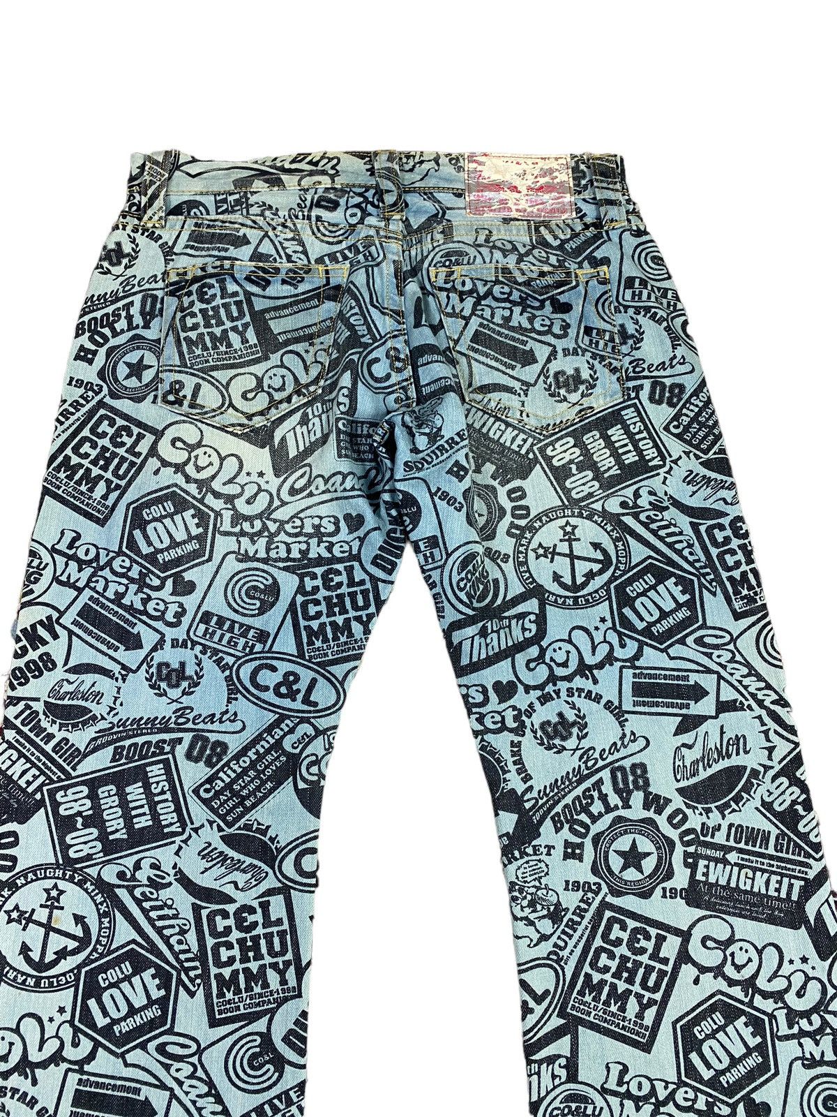 Japanese Brand Japanese brand X co lu co&lu overprint jeans Size US 34 / EU 50 - 5 Thumbnail