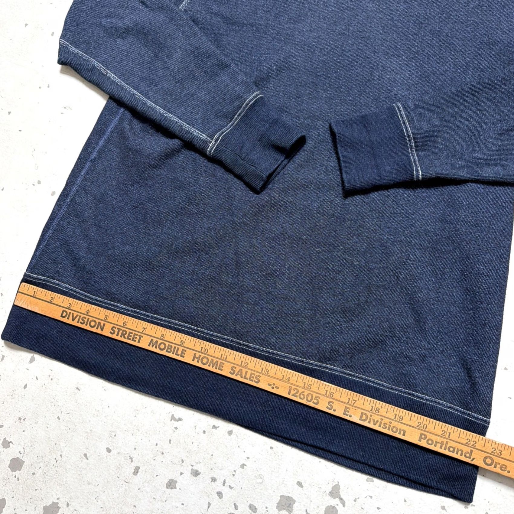 Vintage Samurai Jeans Co. Indigo Double V All Cotton Heavy Sweatshirt XXL Size US XXL / EU 58 / 5 - 2 Thumbnail