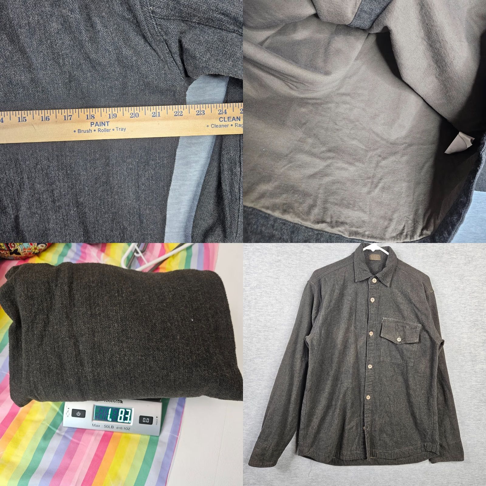 Vintage CP Shades Shirt Jacket Women’s Cotton Lined Shirt Jacket Size M Brown USA Logo Zipper Button Long Sleeve Size M / US 6-8 / IT 42-44 - 8 Thumbnail
