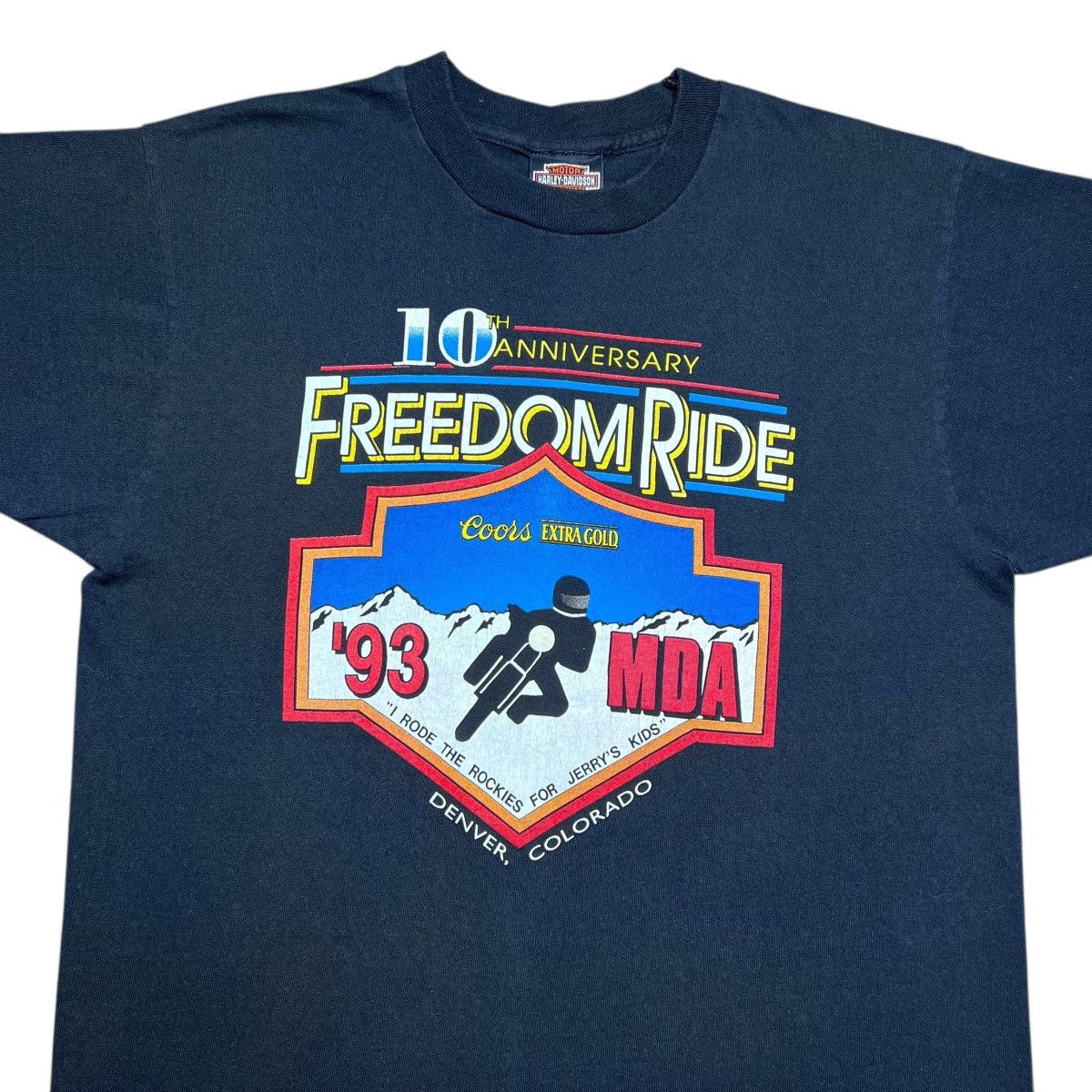 Harley Davidson 1993 Harley Davidson Freedom Ride Denver Colorado T-Shirt Size US M / EU 48-50 / 2 - 4 Thumbnail