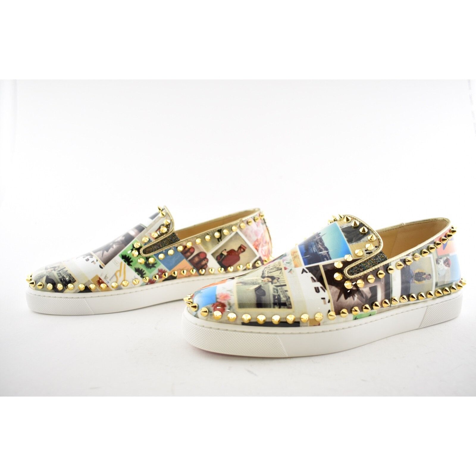 Christian Louboutin Christian Louboutin Pik Boat Black Gold Spike Sneakers 41 Size US 11 / IT 41 - 10 Thumbnail
