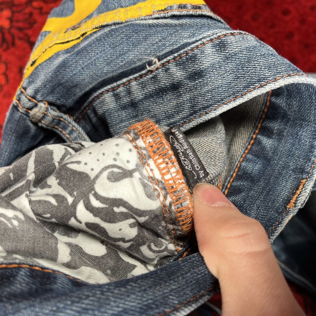 Ed Hardy Vintage Streetwear Rare HipHop Y2K Ed Hardy Jeans Devil Girl Size US 38 / EU 54 - 14 Thumbnail
