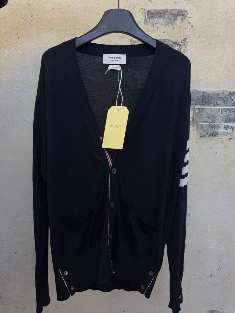 Thom Browne THOM BROWNE Navy Cashmere Sweater 2502-Nextarrow Size US L / EU 52-54 / 3 - 4 Thumbnail