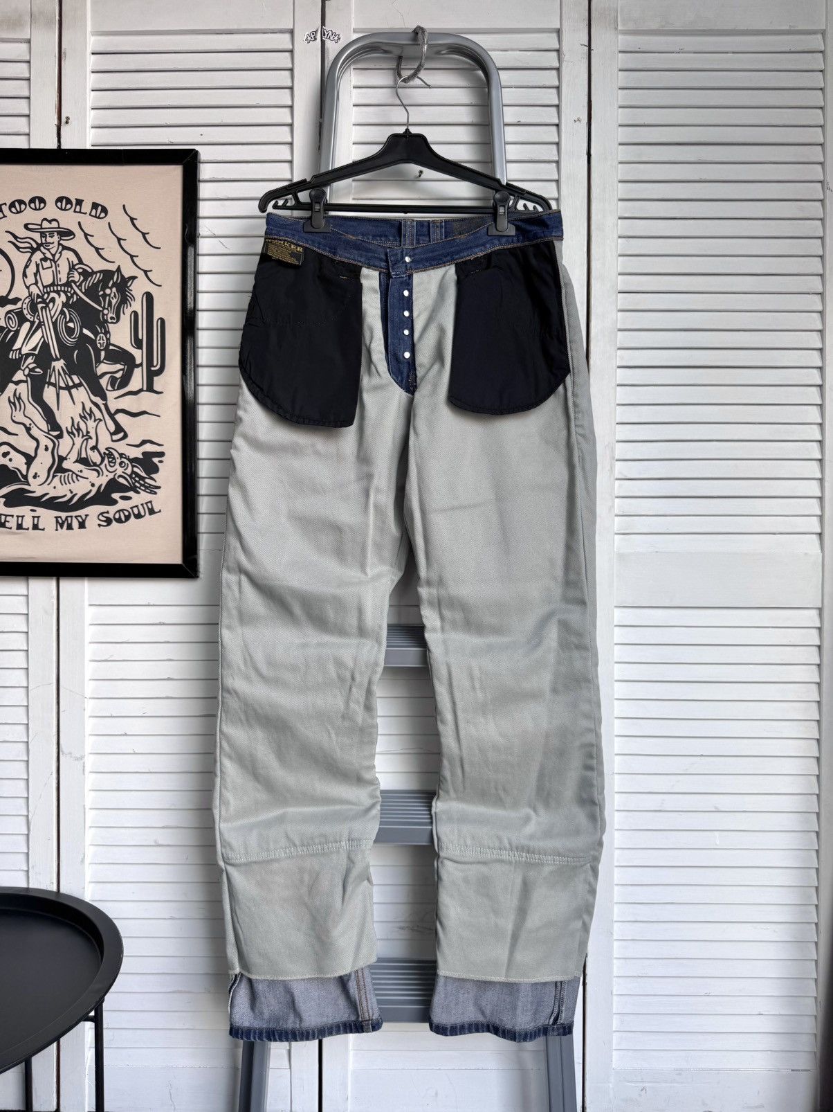Vintage Rokker Revolution Waterproof Motorcycle Denim Jeans Pants Size US 33 - 3 Thumbnail