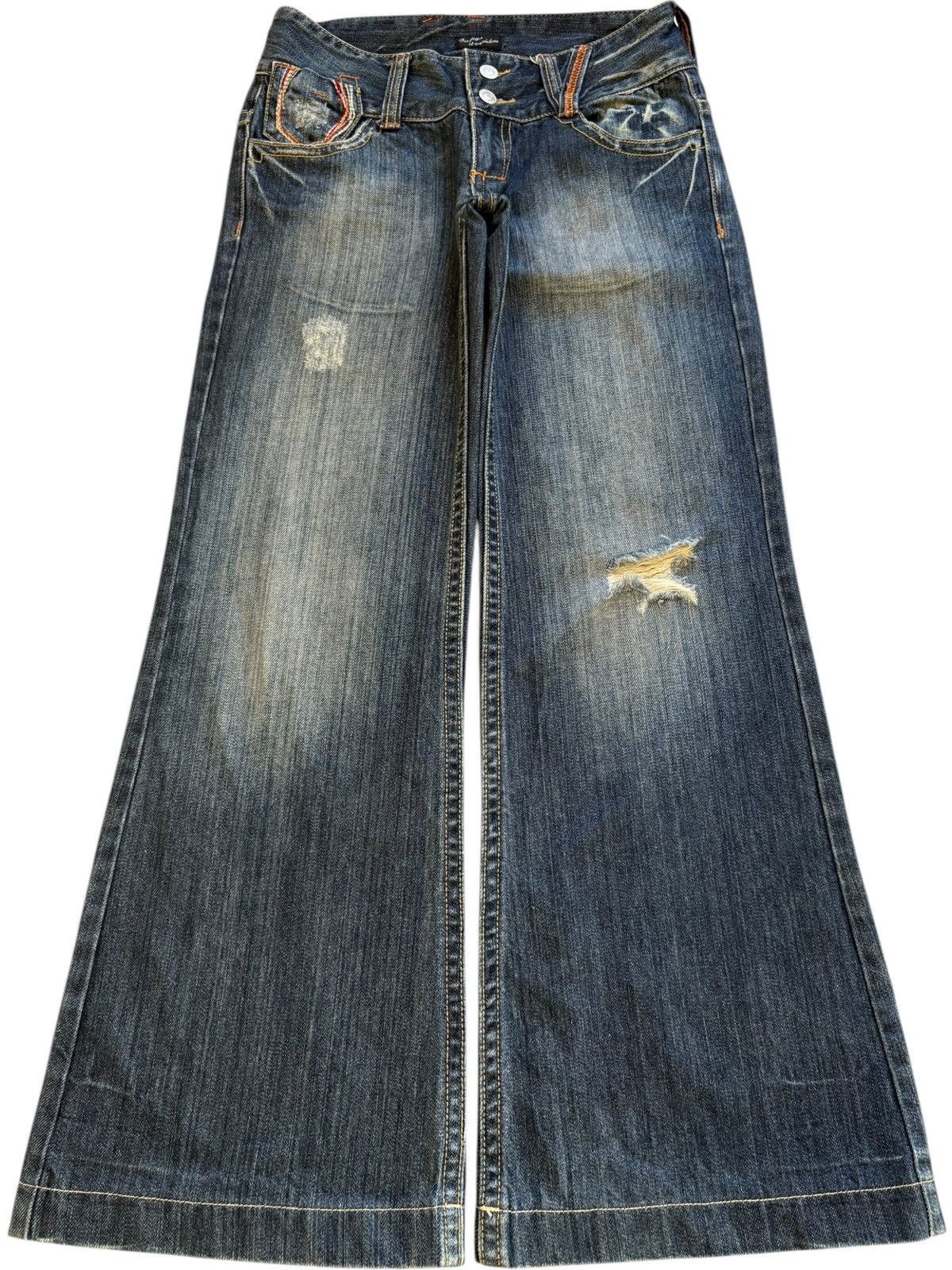 Japanese Brand Vintage Japanese Brand Blue Wash Bootcut Flare Jeans Size US 29 - 1 Thumbnail