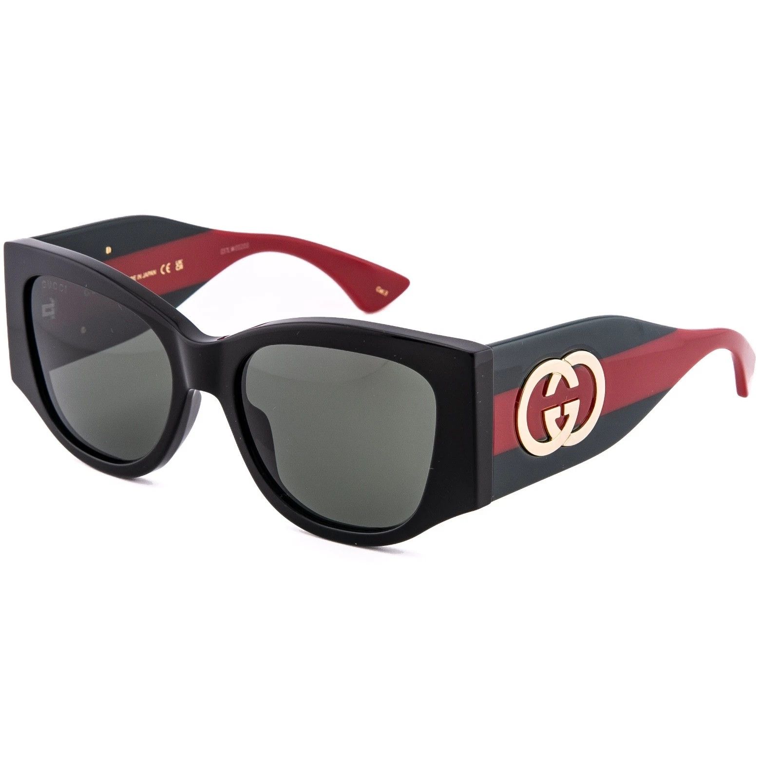 Gucci GUCCI Gg2115S 2115 Black Green Web Classic Sunglasses 001 Size ONE SIZE - 3 Thumbnail